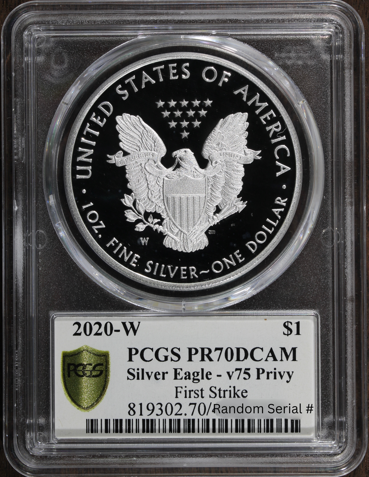 2020-W V75 (PR70 DCAM) Proof Silver Eagle $1 PCGS First Strike FS - World War II