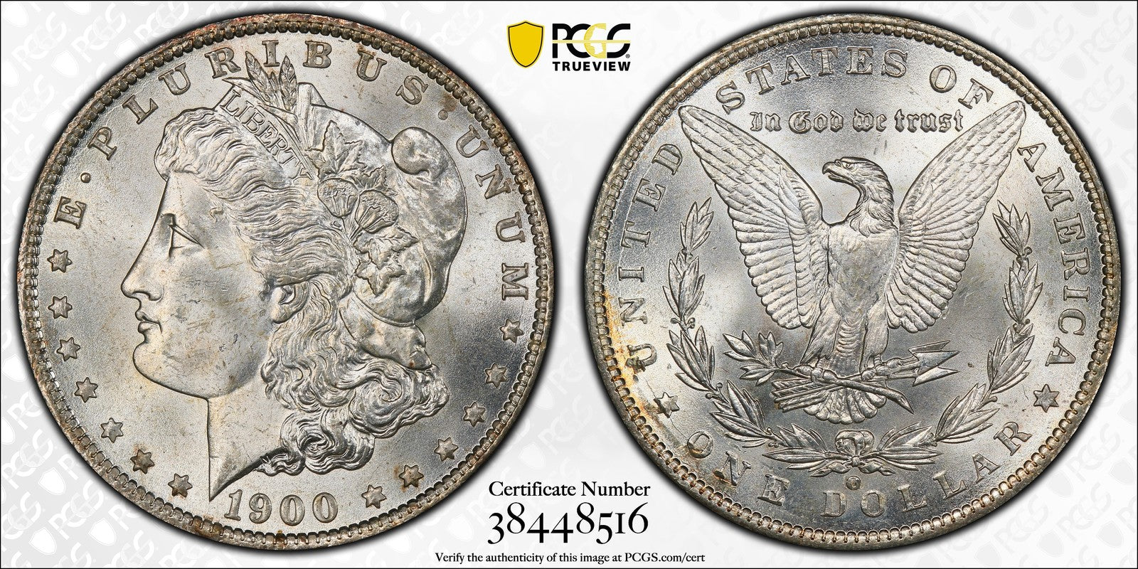 1900-O/CC (MS66) Morgan Silver Dollar $1 PCGS - VAM 11 Overmintmark