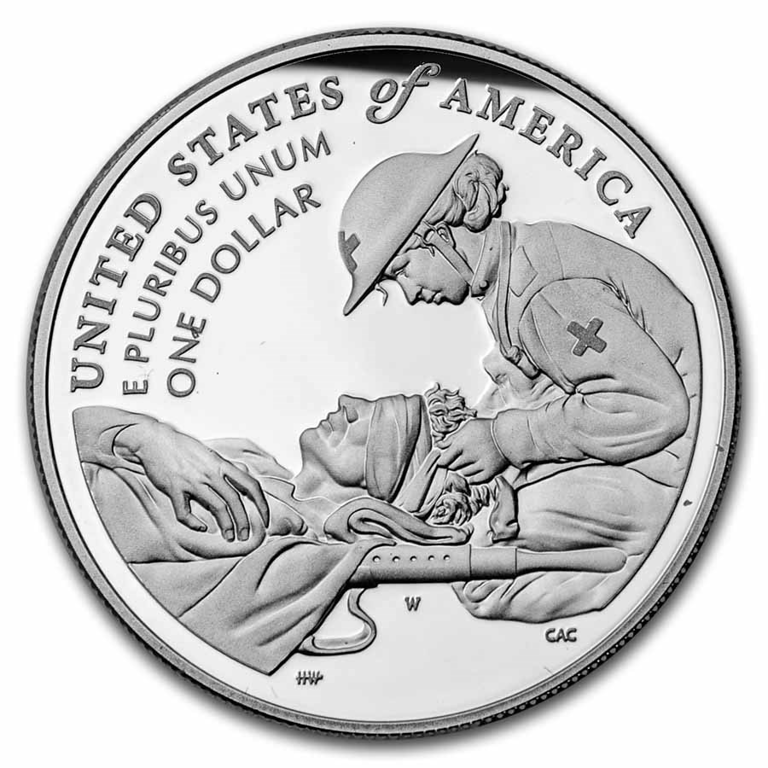 2022-W National Purple Heart Hall of Honor COLORIZED Silver Dollar Coin OGP