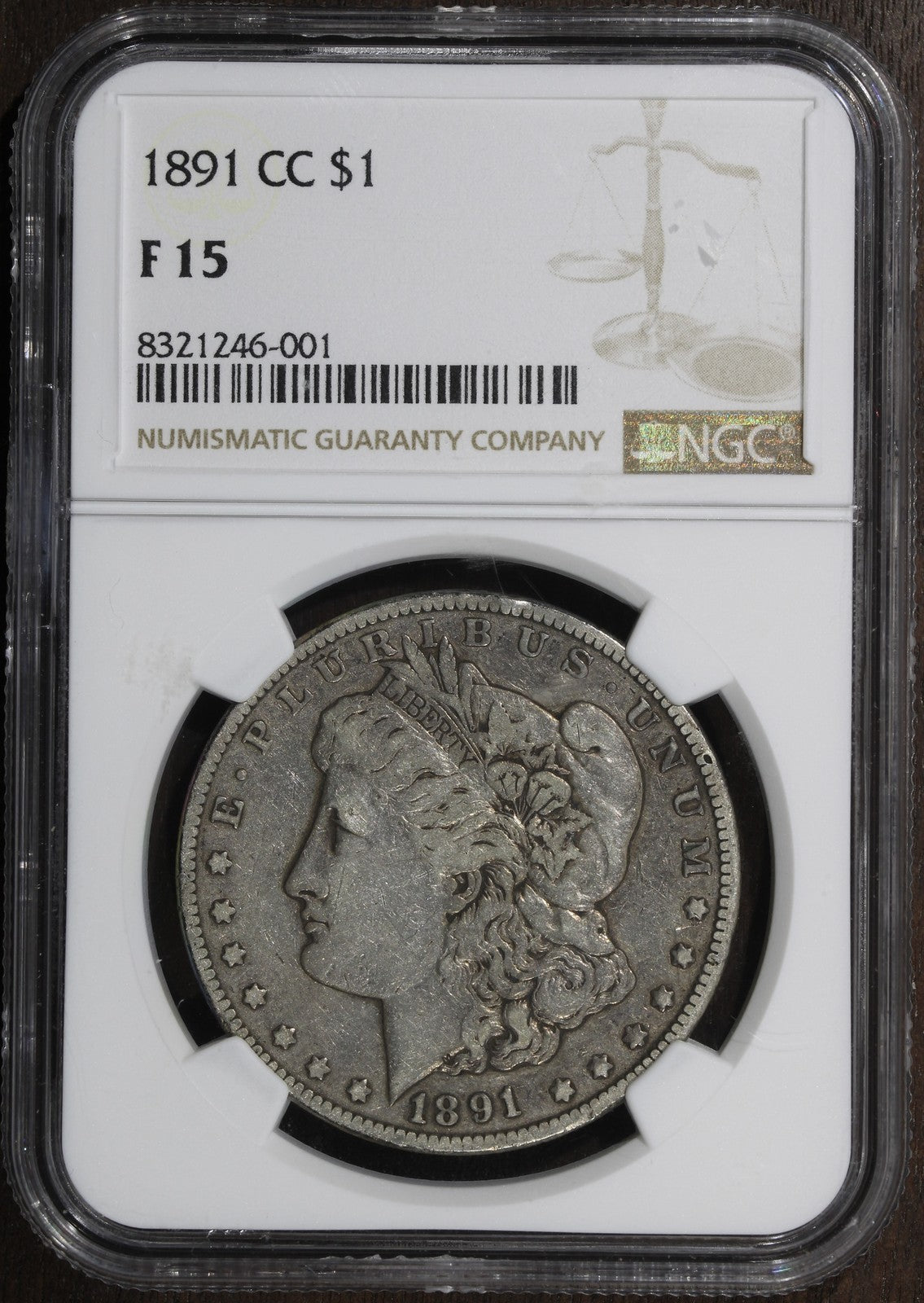 1891-CC (F15) Morgan Silver Dollar $1 NGC - Carson City