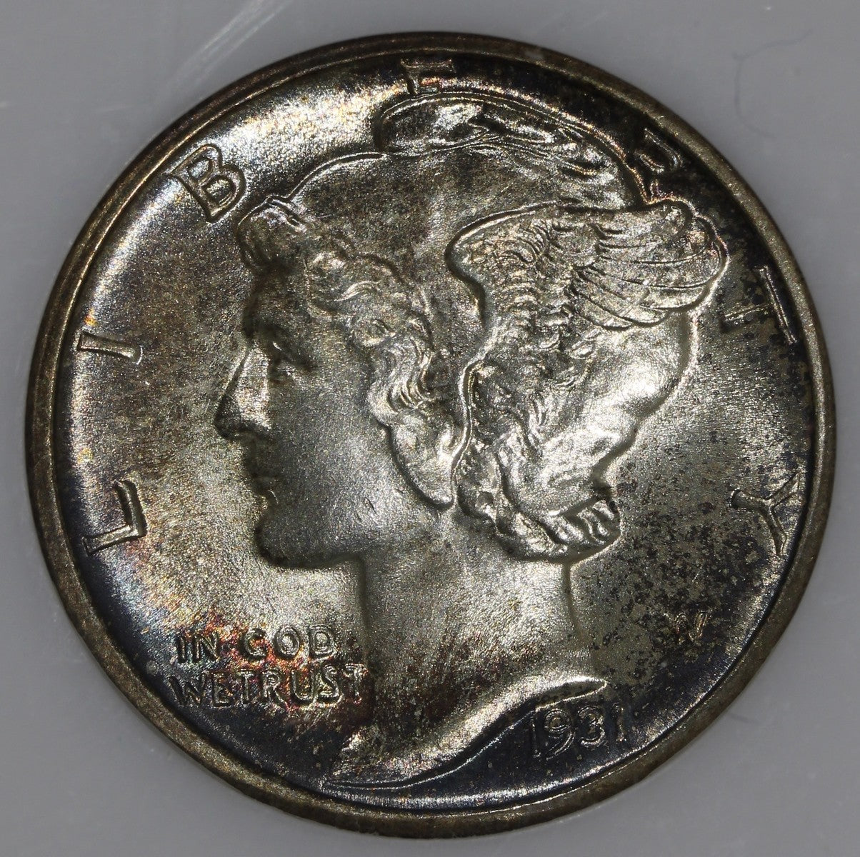 1931-D (MS65FB CAC) Merucy Dime 10C NGC - Better Date
