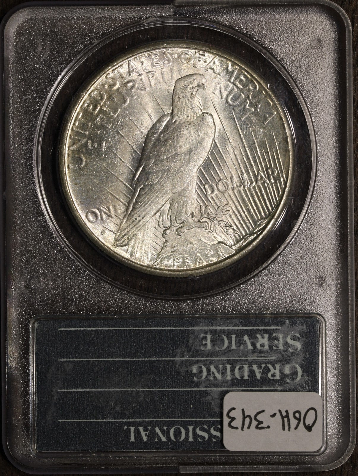1925-S (MS62) Peace Silver Dollar $1 PCGS OGH Rattler - Better Date