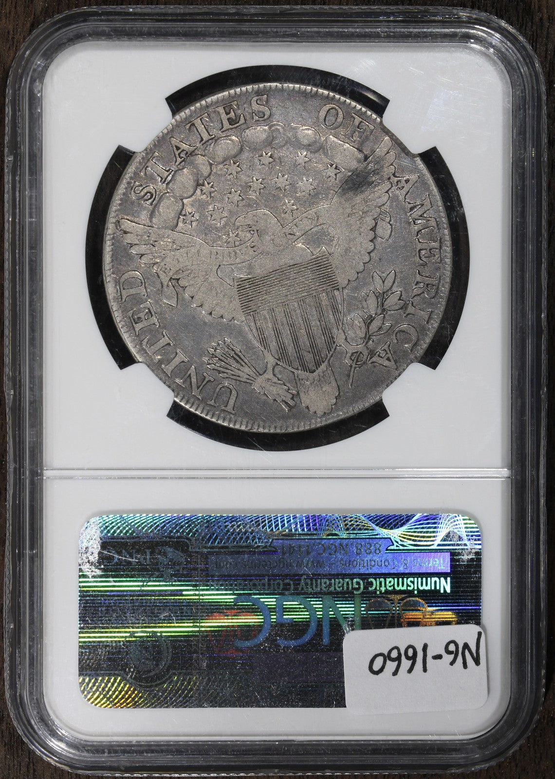 1802 (F15) Draped Bust Silver Dollar $1 NGC - Nicely Circulated