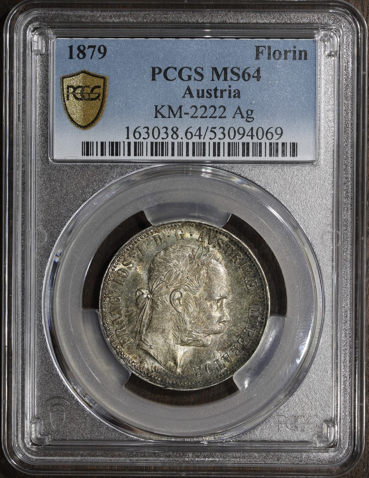 1879 (MS64) Austria Franz Joseph Silver Florin PCGS - Lovely Luster