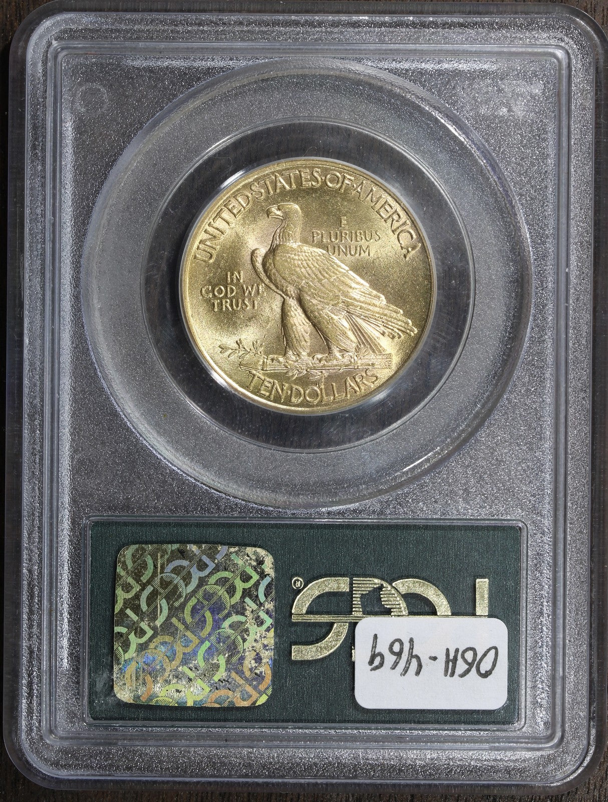 1911 (AU58 CAC) Indian Head Gold Eagle $10 PCGS OGH