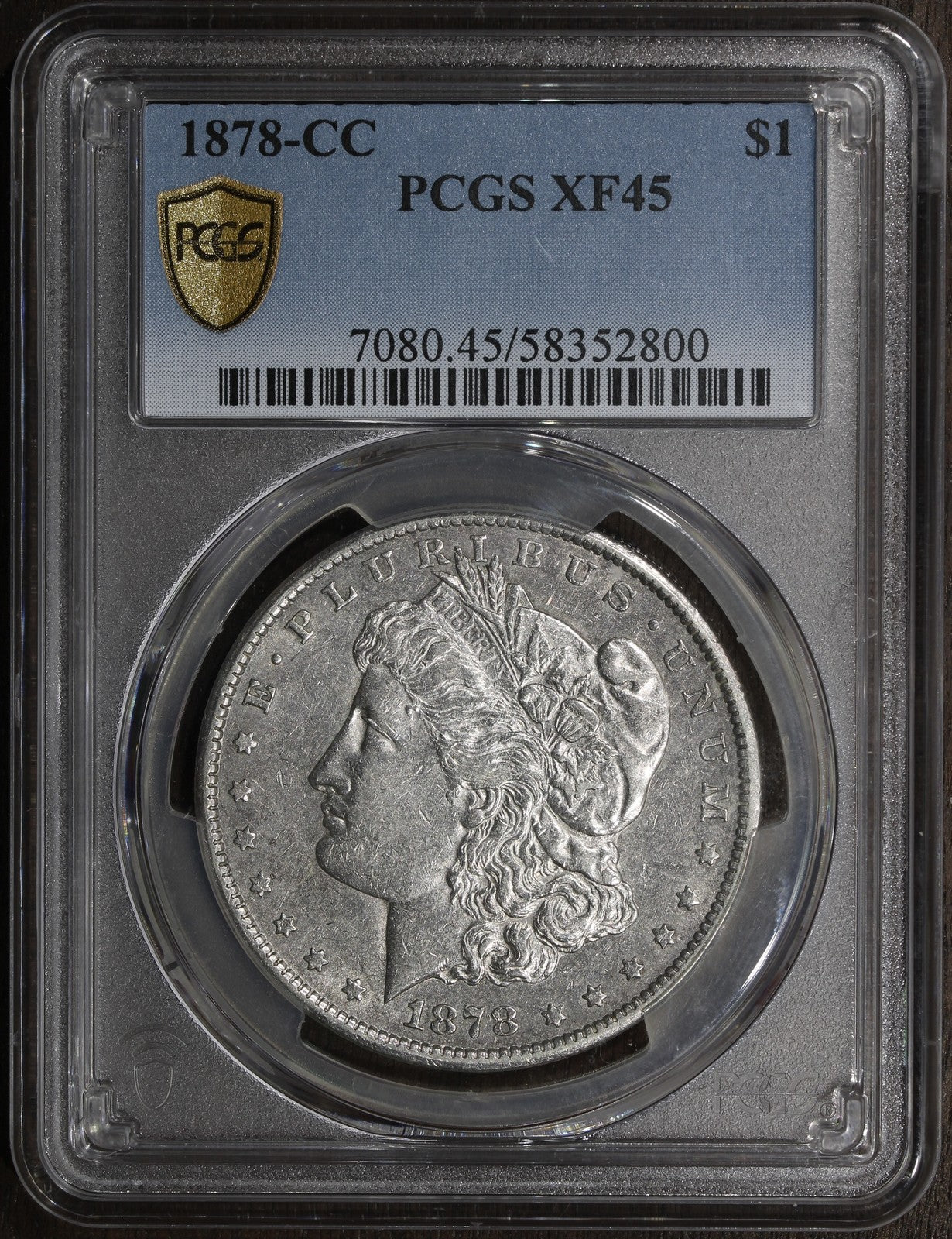 1878-CC (XF45) Morgan Silver Dollar $1 PCGS - KEY DATE CARSON CITY