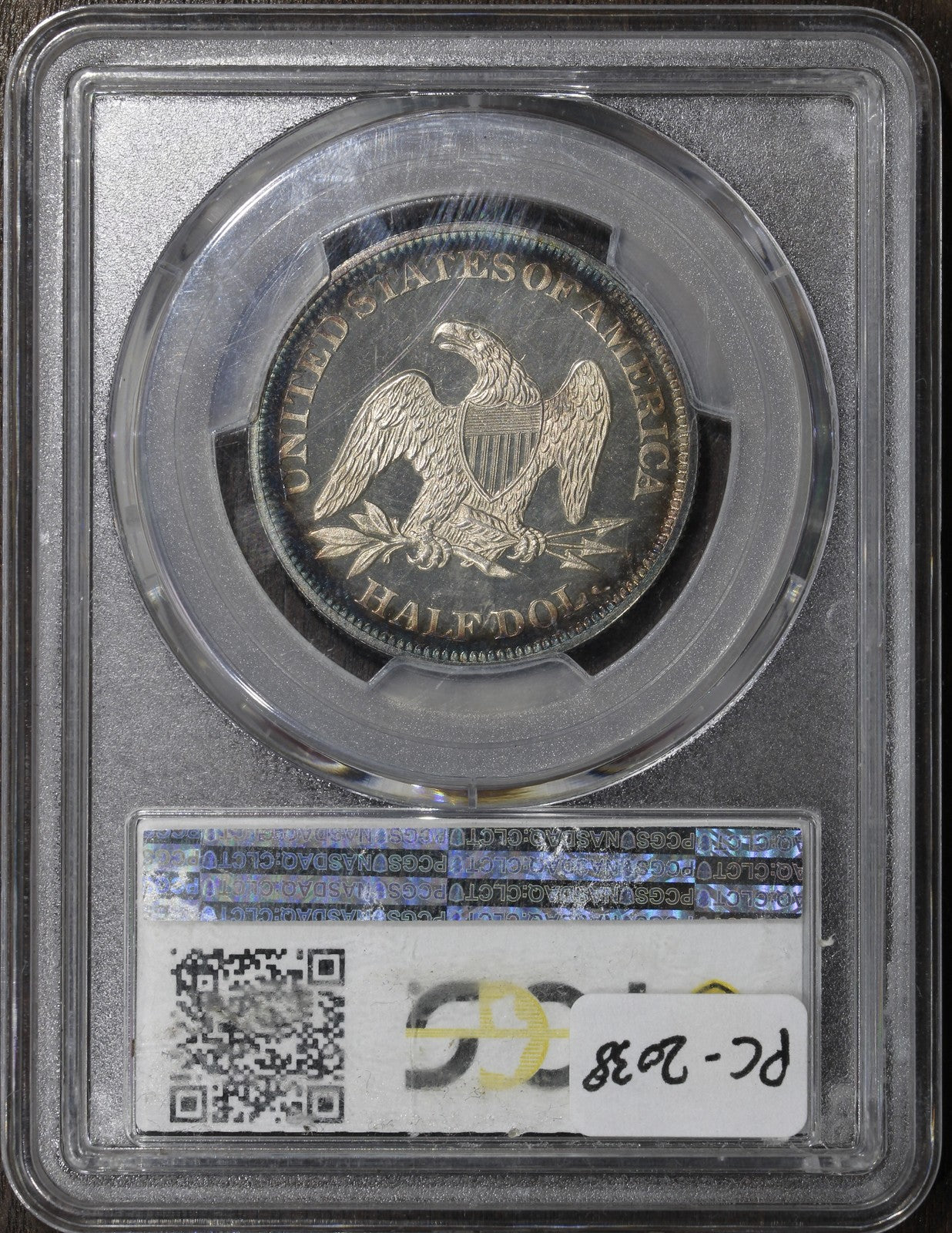 1863 (PR65 CAMEO) Proof Seated Liberty Half Dollar 50C PCGS - Great Toning!