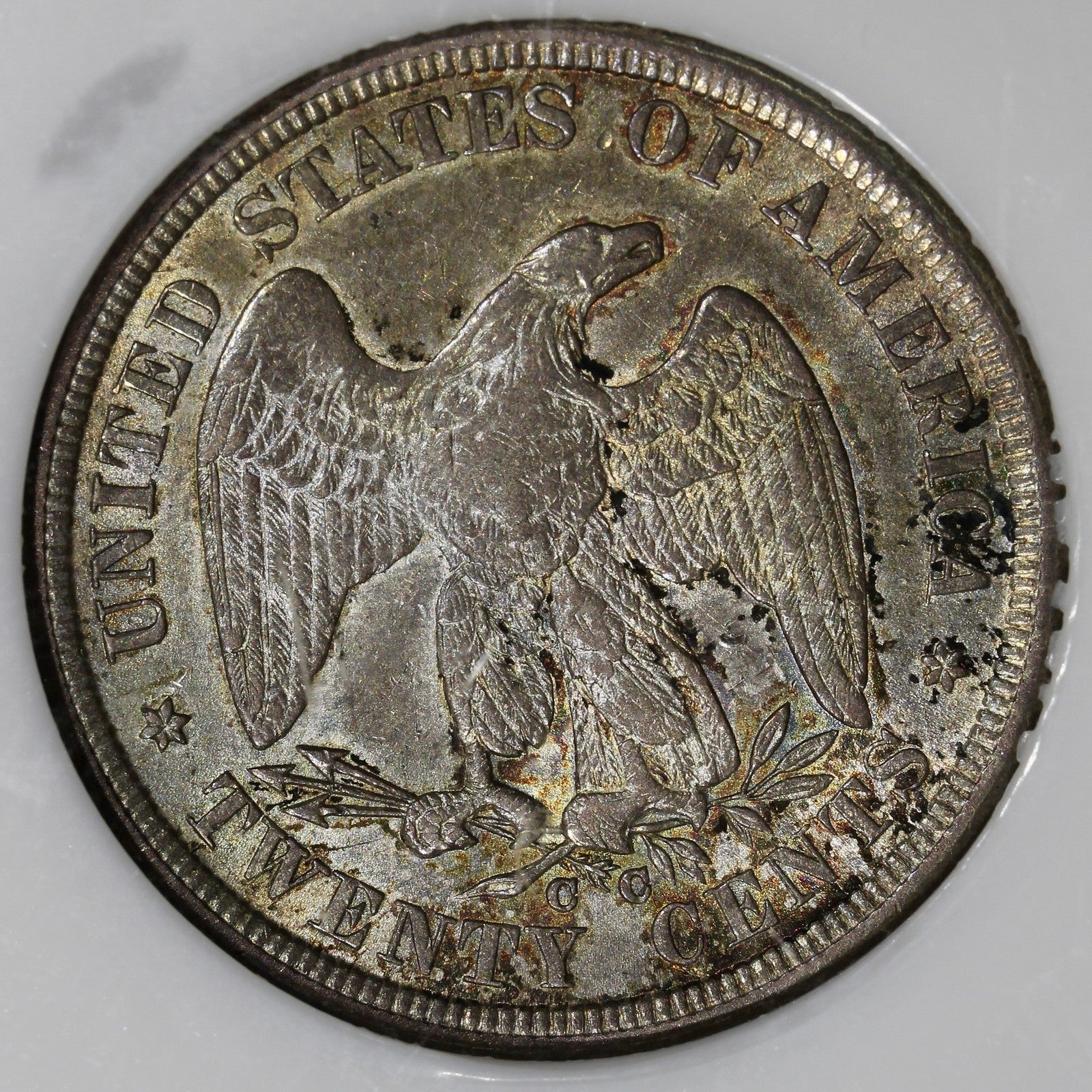 1875-CC (AU55 CAC) Twenty Cent Piece 20C NGC - Carson City