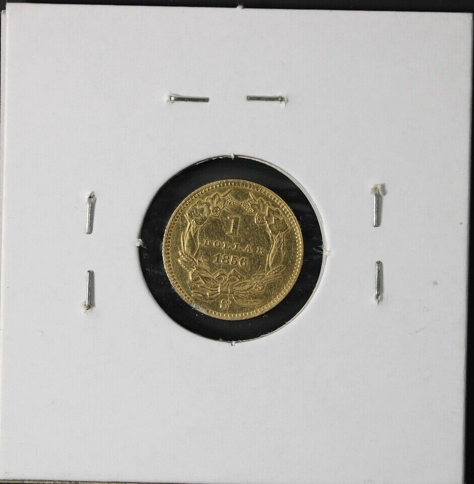 1856-S G$1 Indian Princess Gold Dollar (Type 2) Uncertified - AU
