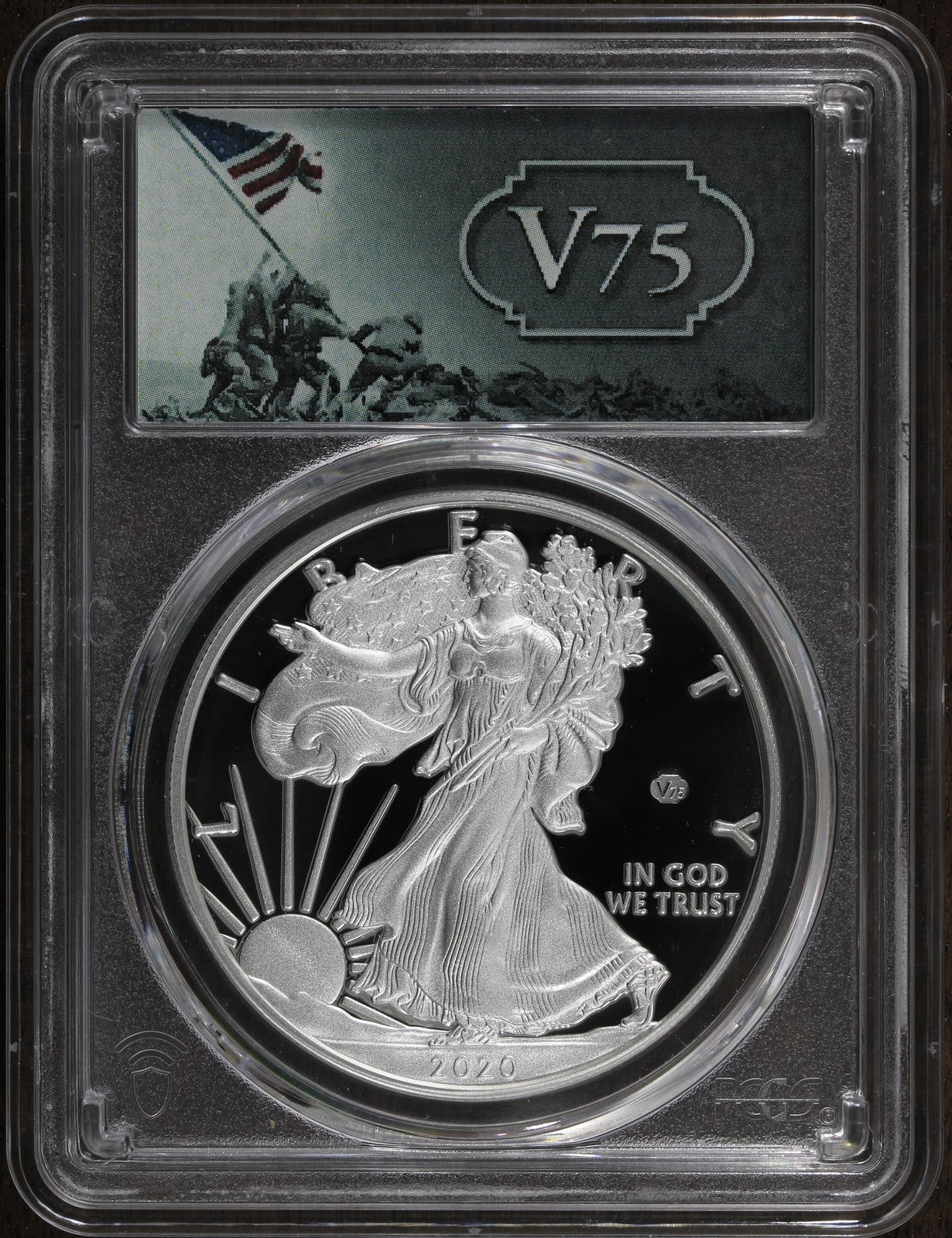 2020-W (PR70 DCAM) V75 Proof American Silver Eagle $1 ASE PCGS - First Strike