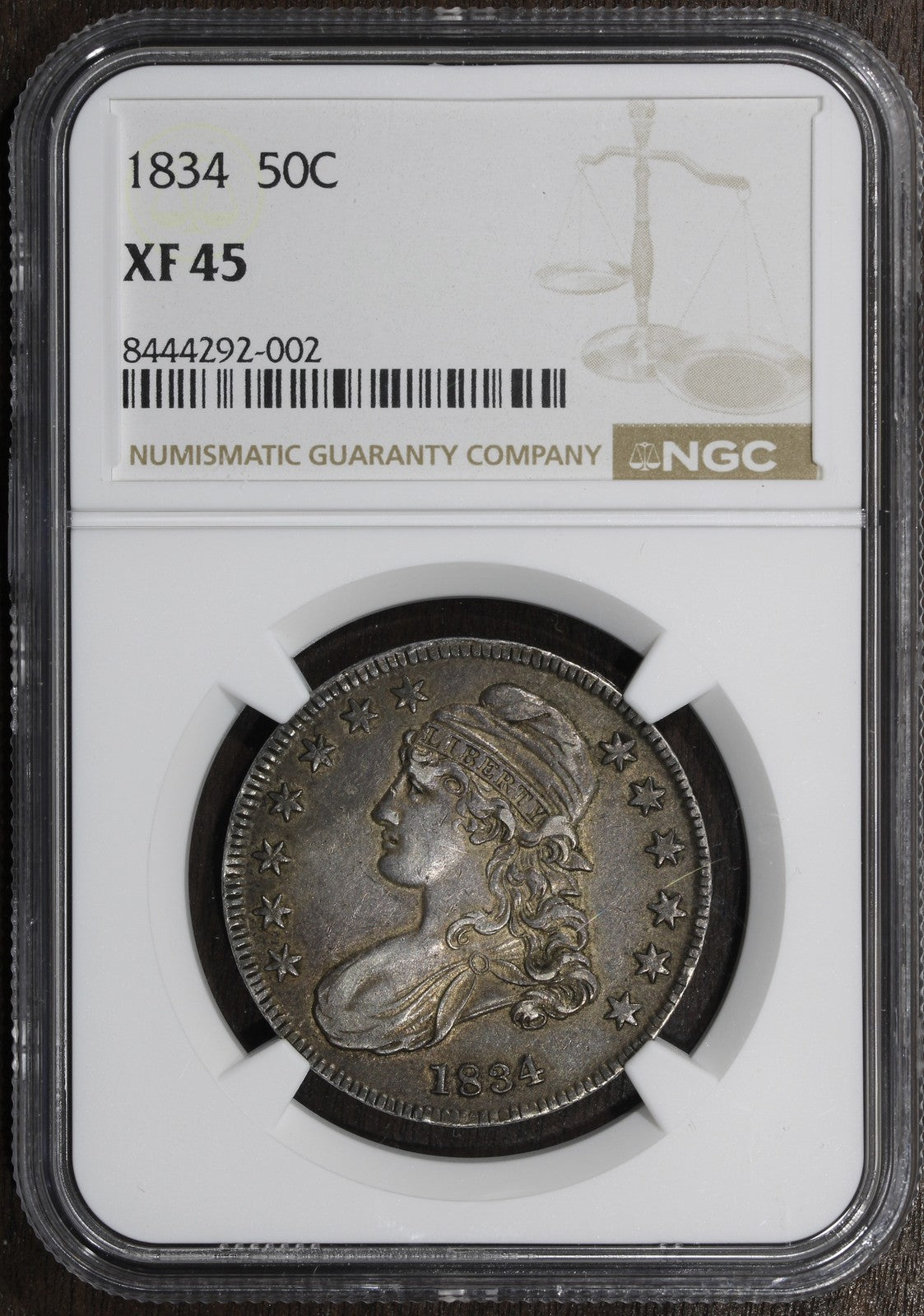 1834 (XF45) Capped Bust Half Dollar 50C NGC