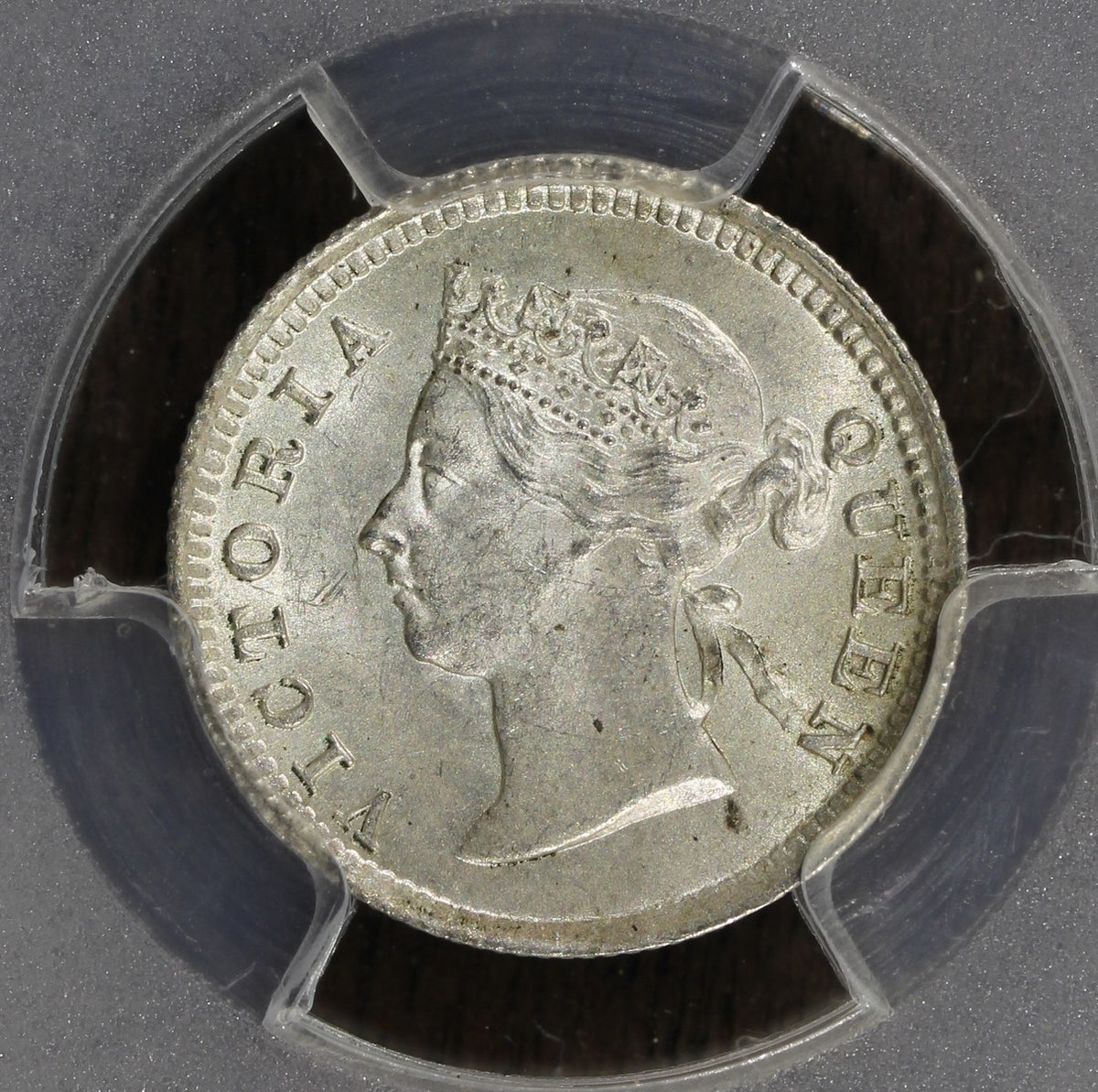 1901 (MS64) Hong Kong British Colony 5 Cents 5C PCGS - Blast White