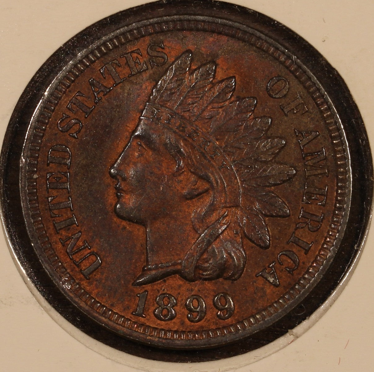 1899 Indian Head Cent IHC 1C BU - Lovely Red Brown Surfaces