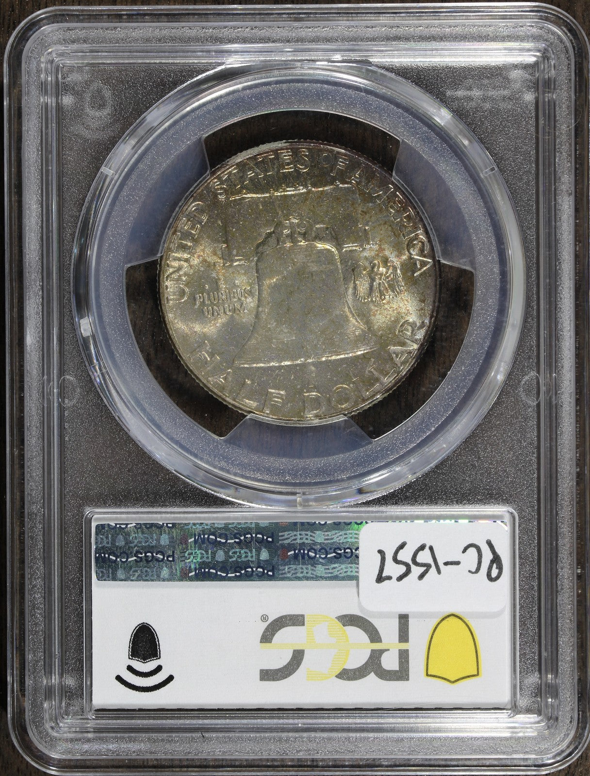 1957 (MS66+) Franklin Half Dollar 50C PCGS - Colorful Toning