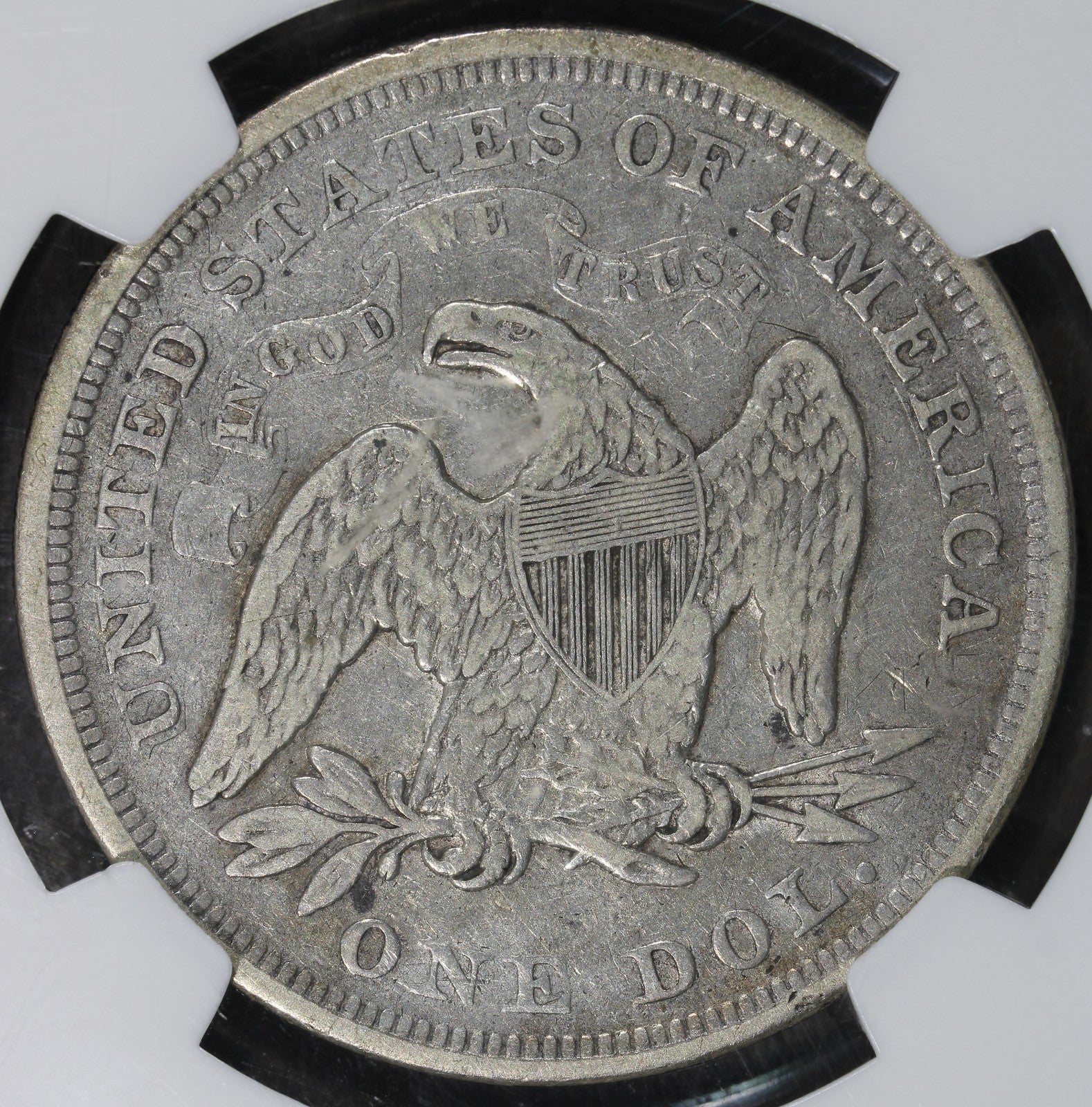 1872 (VF20) Seated Liberty Dollar $1 NGC