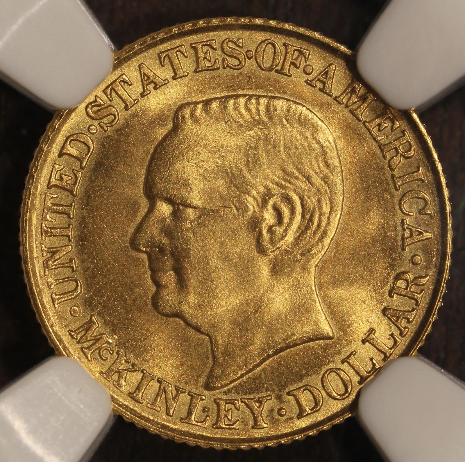 1916 (MS65 CAC) McKinley Commemorative Gold Dollar g$1 NGC