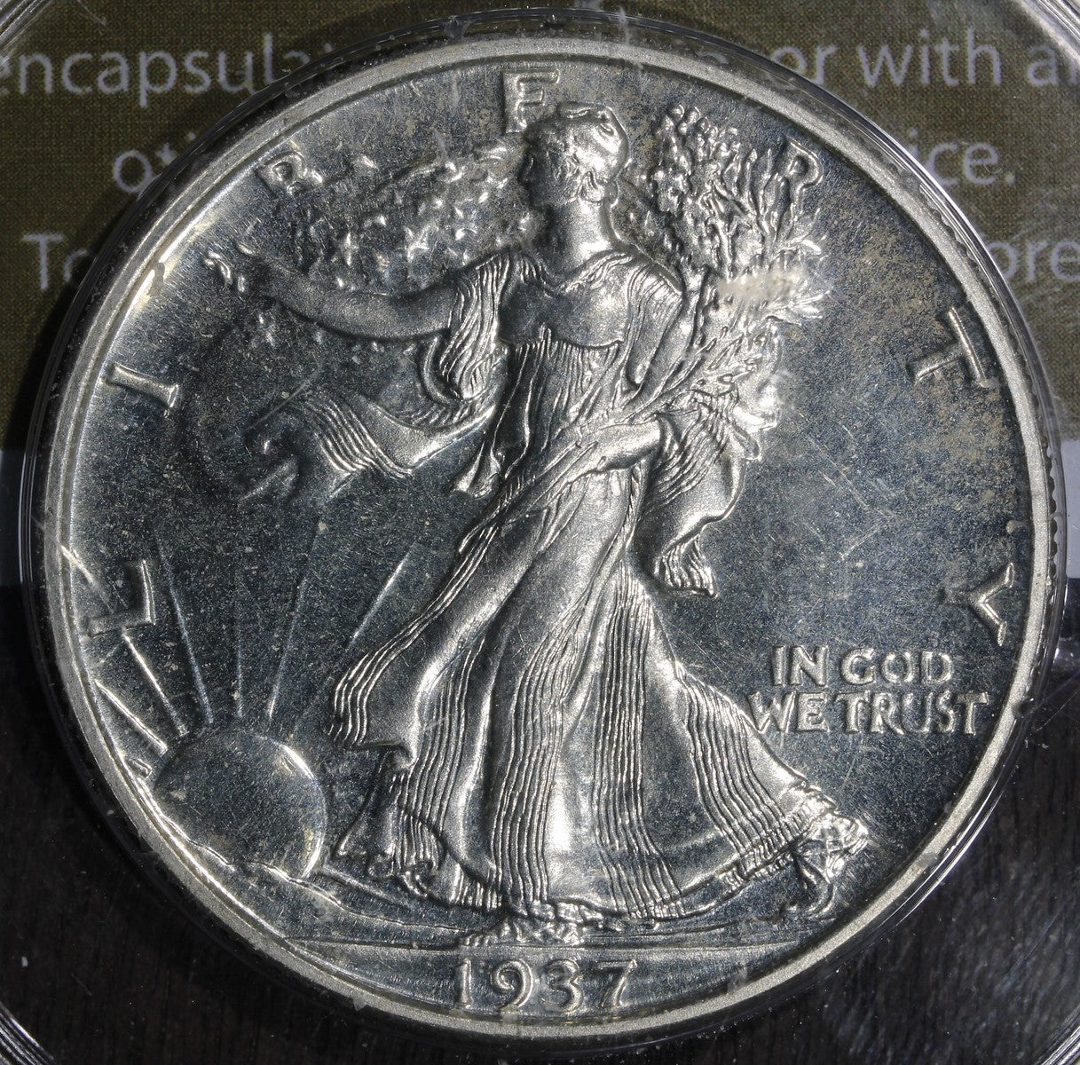 1937 (PR63 GOLD CAC) Walking Liberty Half Dollar 50C PCGS Rattler