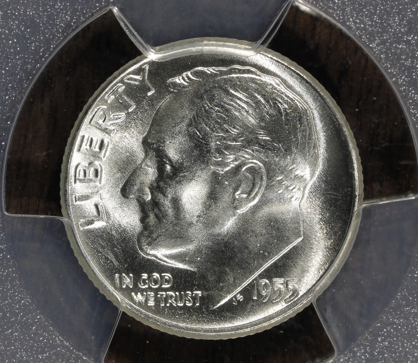 1955 (MS67FB) Roosevelt Silver Dime 10C PCGS - Near Top Pop