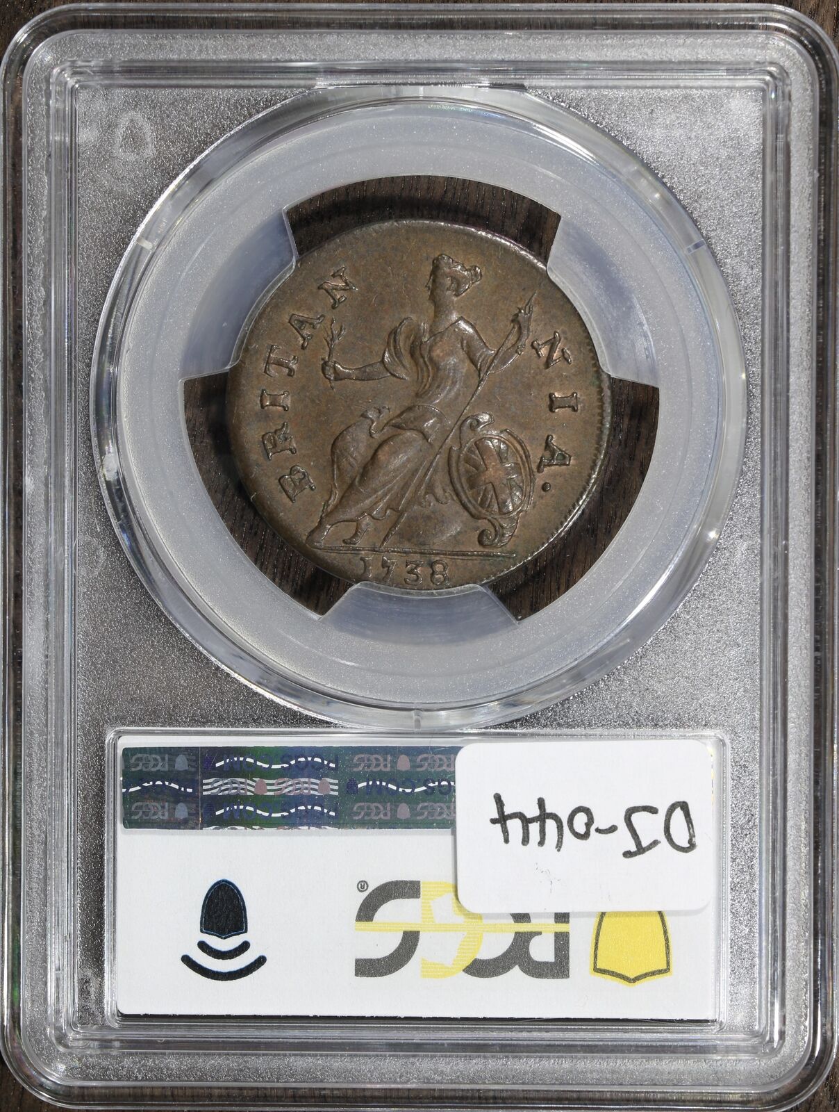 1738 (MS62) Great Britain 1/2D S-3717 PCGS - Early Half Penny