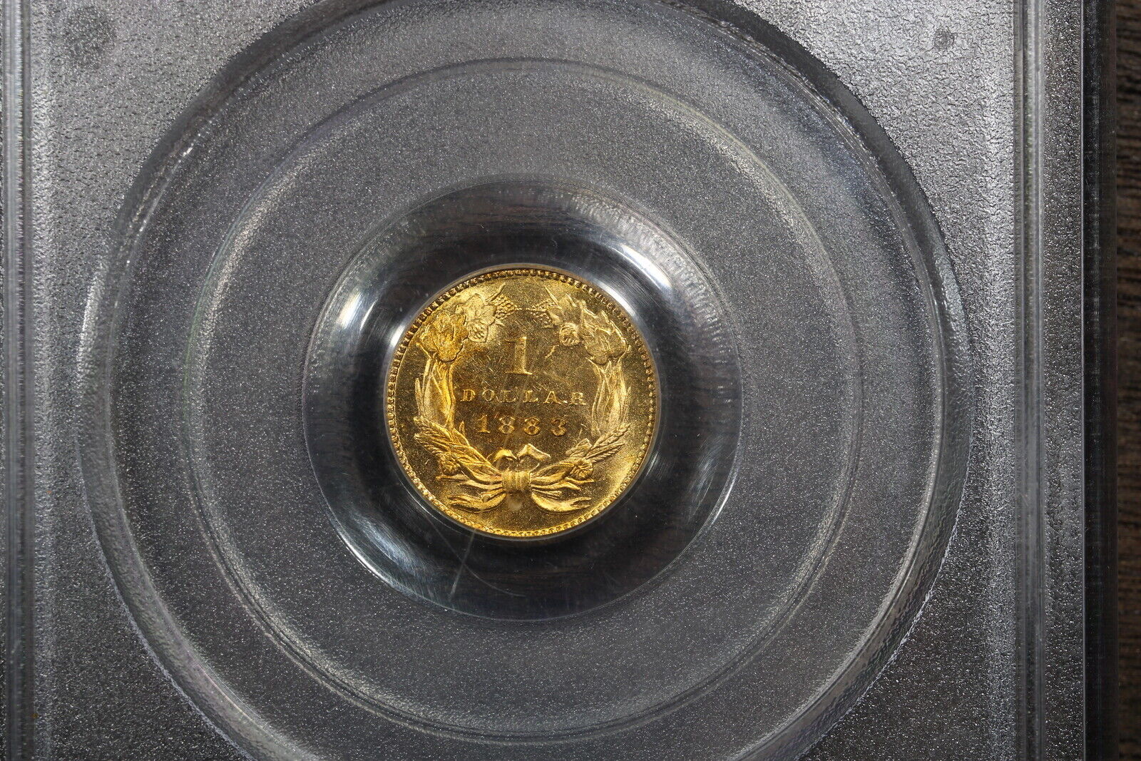 1883 (MS64) Gold Princess Dollar (Type 3) G$1 PCGS OGH