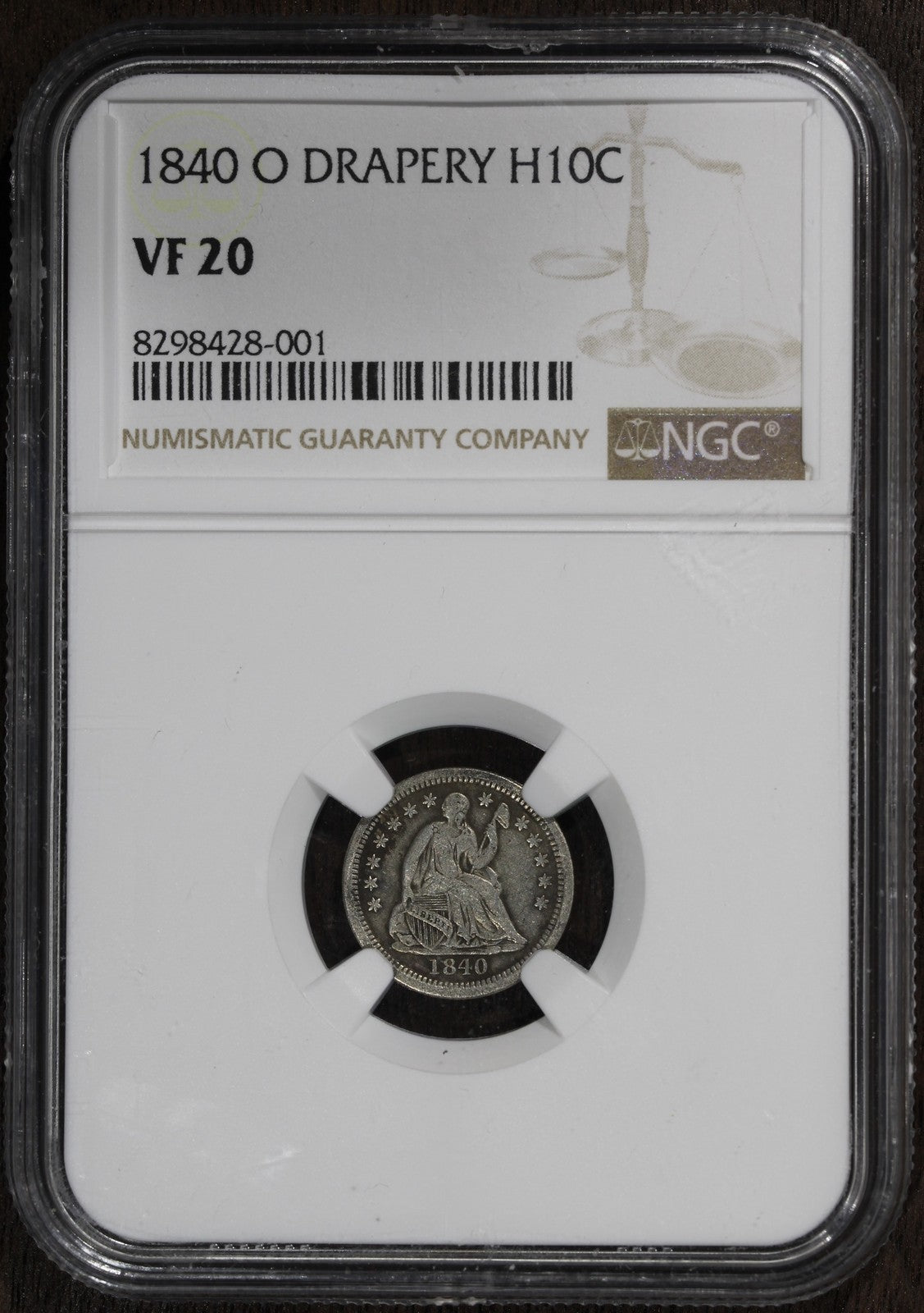 1840-O (VF20) Seated Liberty Half Dime H10C NGC - Better Date