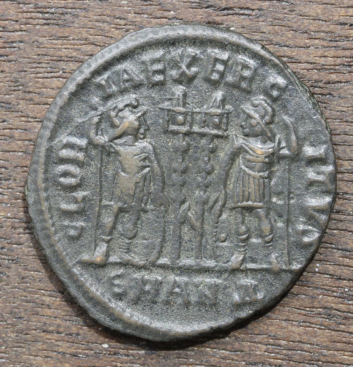 Constantine the Great Roman Empire BI Nummus 307-337 Two Standards Reverse