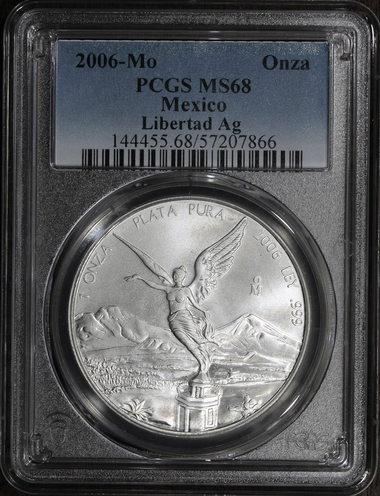 2006-Mo (MS68) 1 oz Silver Libertad Onza PCGS - Key Date