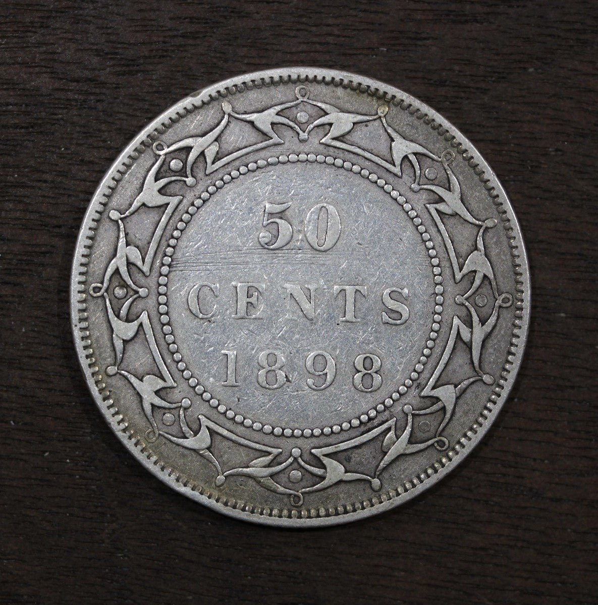 1898 Newfoundland Canada Silver 50 Cents - Queen Victoria Portrait