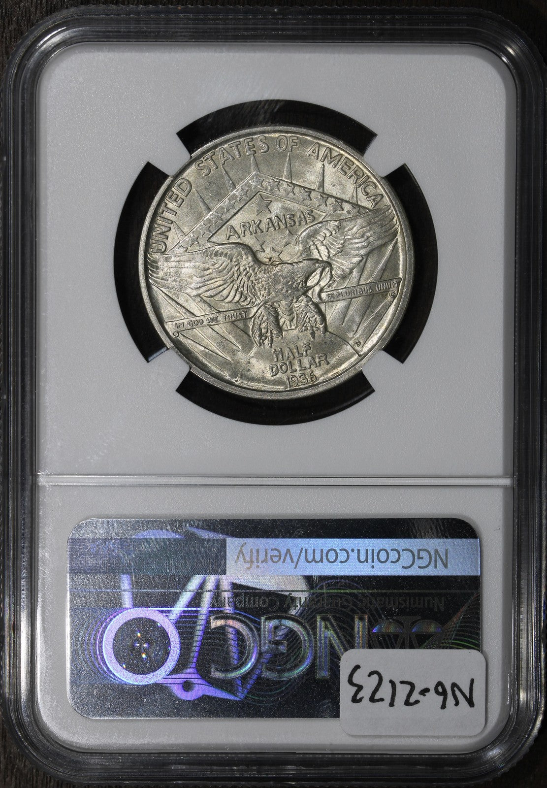 1936-D (MS65) Arkansas Commemorative Silver Half Dollar 50C NGC