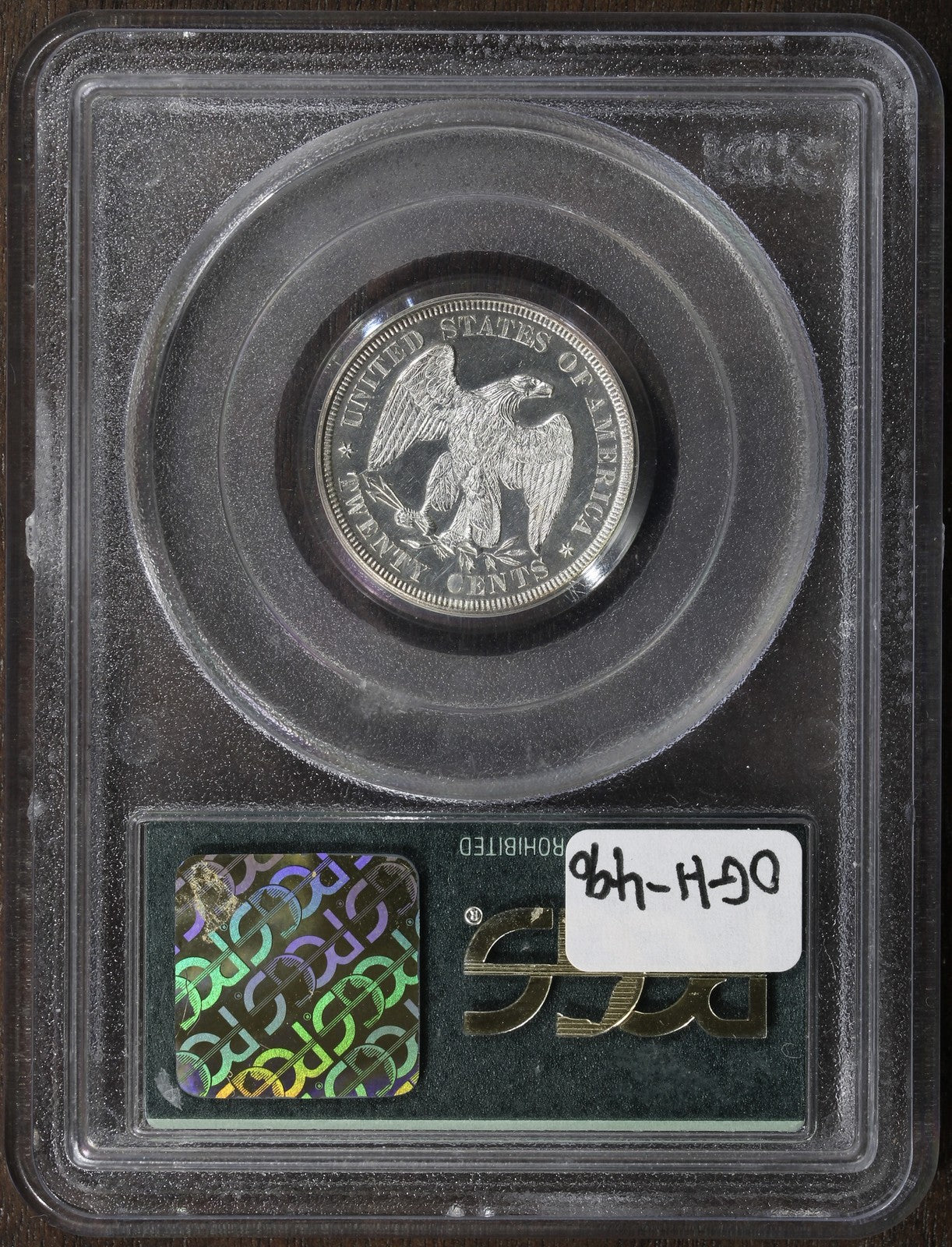 1877 (PR62 CAC) Proof 20 Cent Piece 20C PCGS OGH - Beautiful