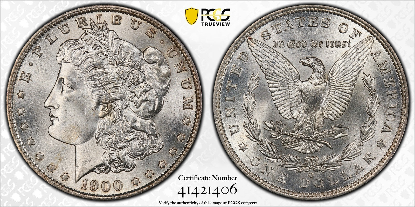 1900-O/CC (MS66) Morgan Silver Dollar $1 PCGS - VAM 11 Overmintmark
