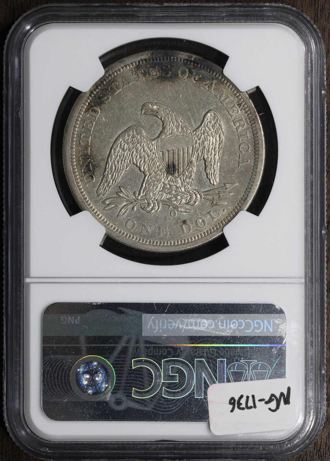 1860-O (AU55) Seated Liberty Dollar $1 NGC - Great Type Coin!