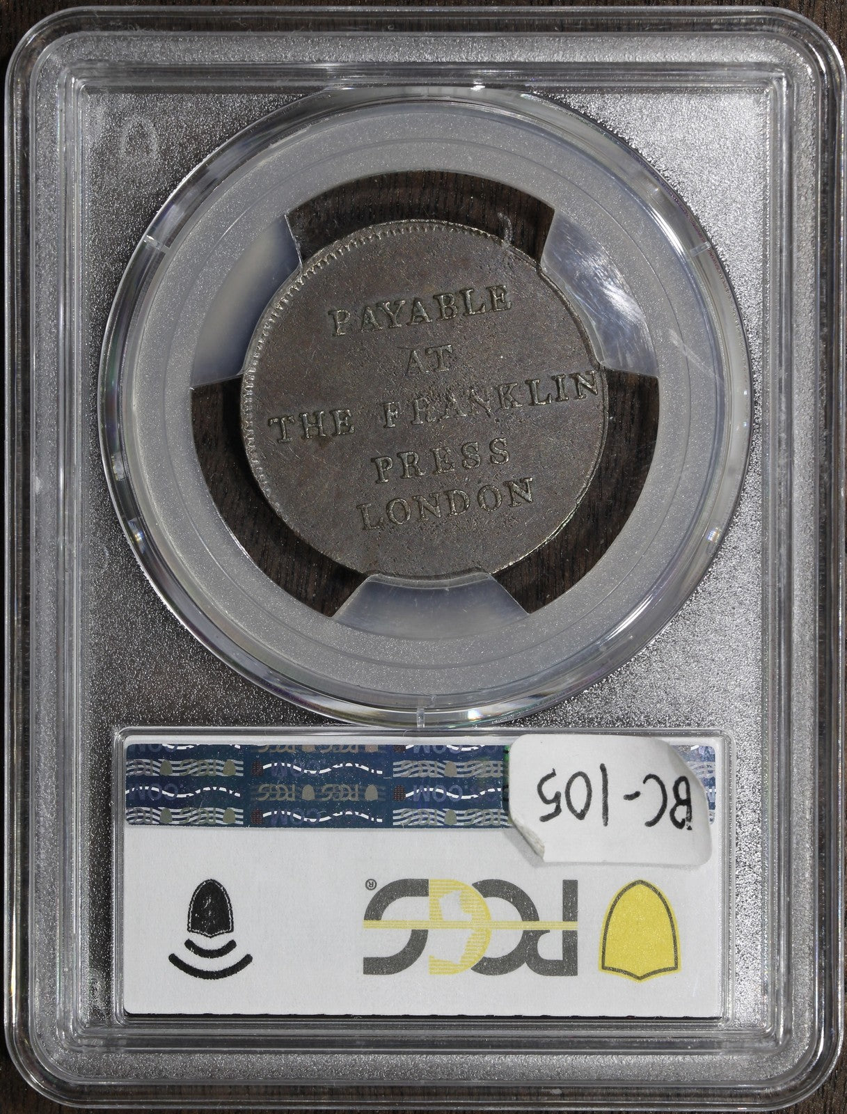 1794 (AU58) Franklin Press Token 1/2P PCGS - Nearly Uncirculated