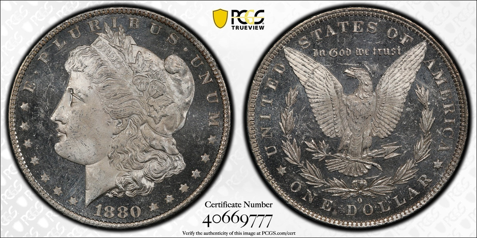 1880-O (MS64 DMPL CAC) Morgan Silver Dollar $1 PCGS - Stunning Mirrors