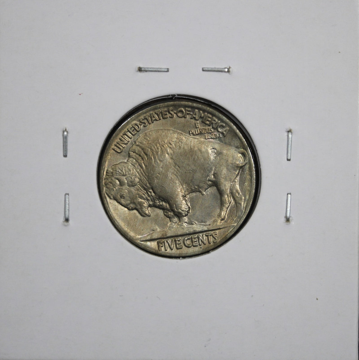 1913 Type 2 Buffalo Nickel - BU Uncirculated with Original Auction Flip