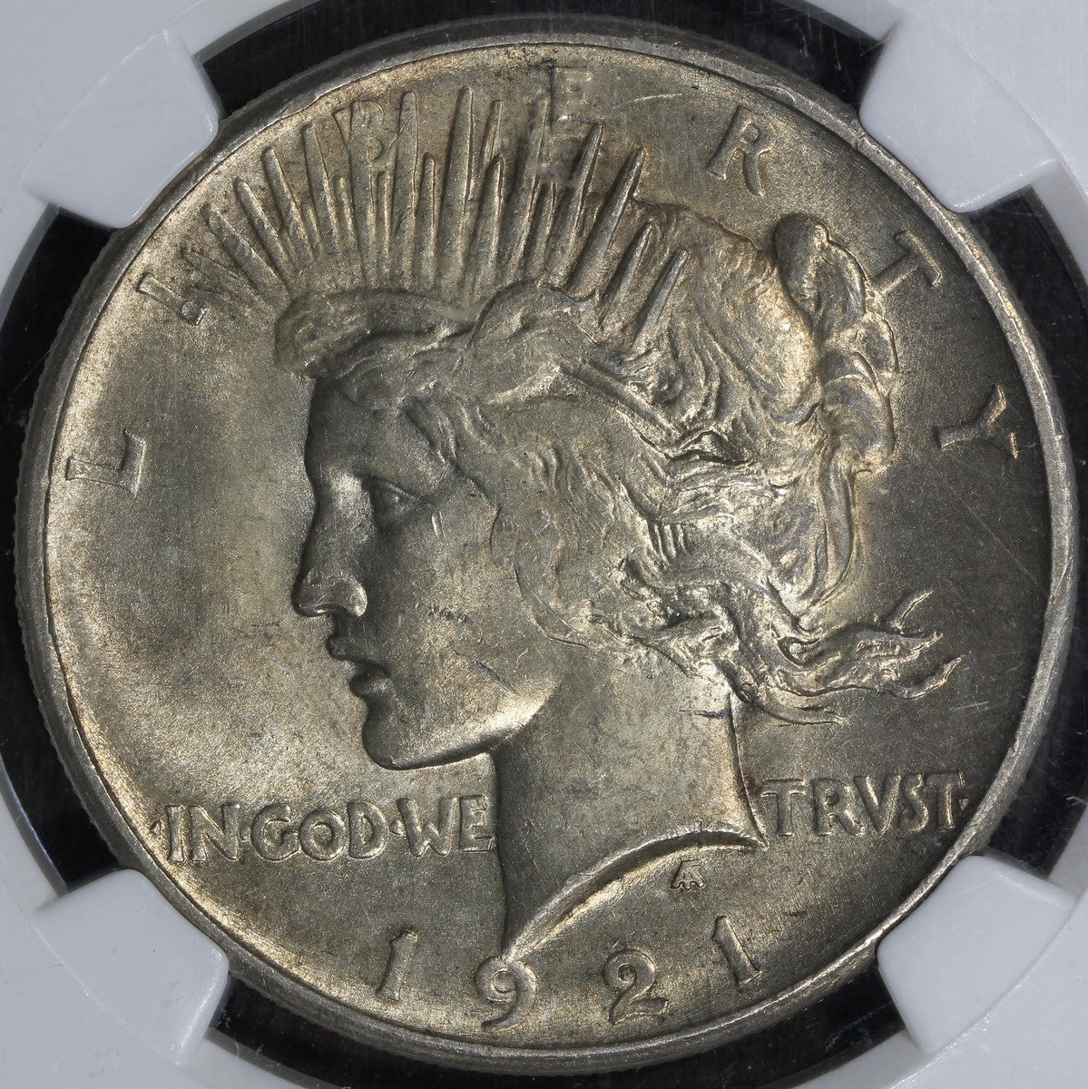 1921 (MS63) High Relief Peace Silver Dollar $1 NGC