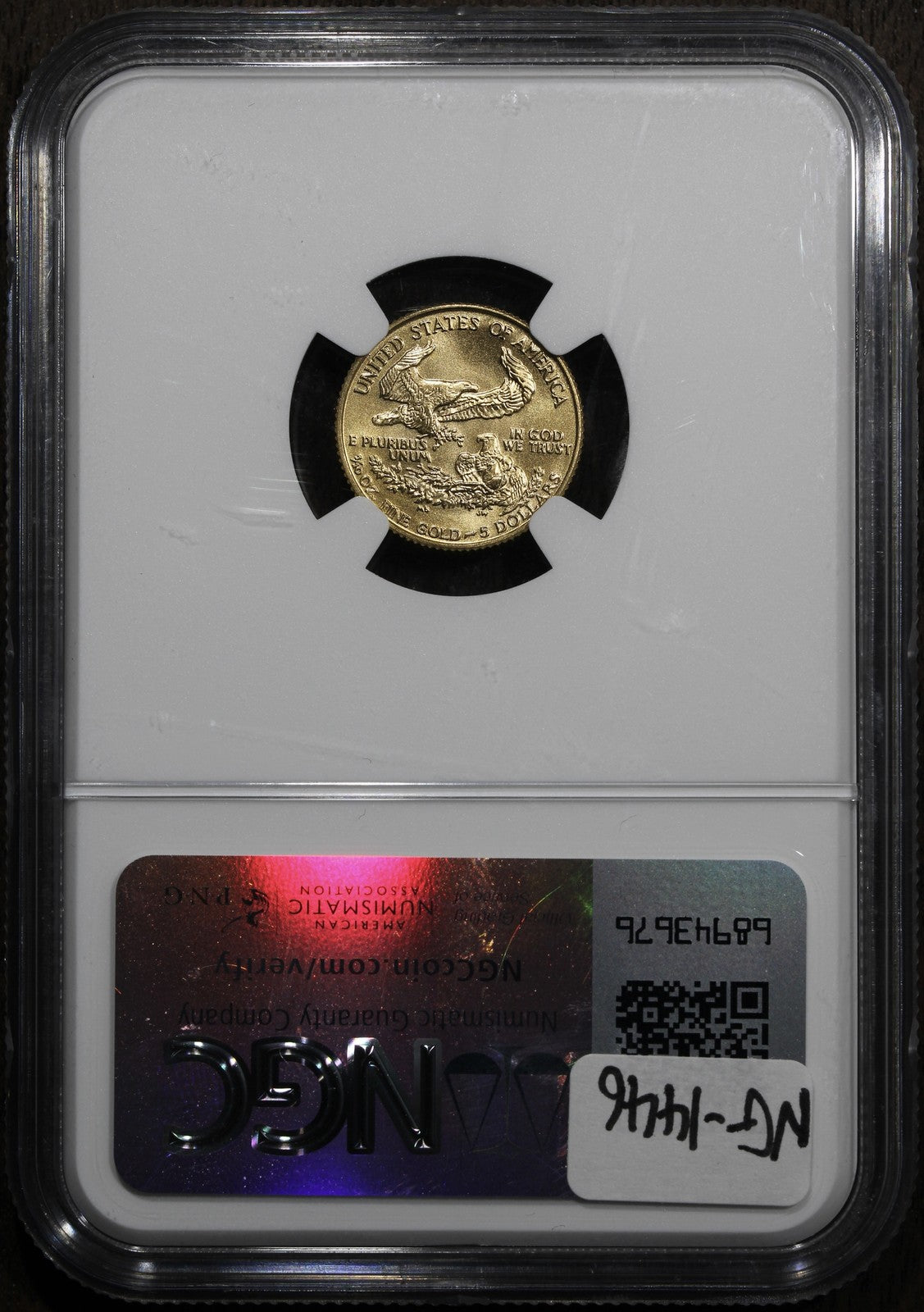 1989 (MS69) 1/10 oz American Gold Eagle $5 NGC