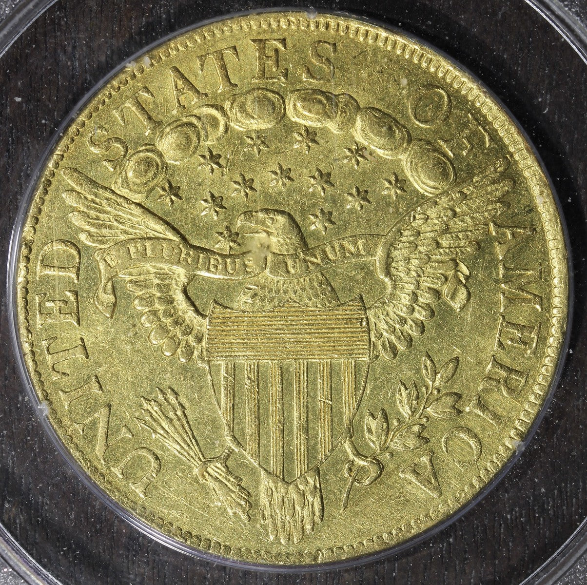 1801 (AU53) Capped Bust Gold Eagle $10 PCGS Rattler