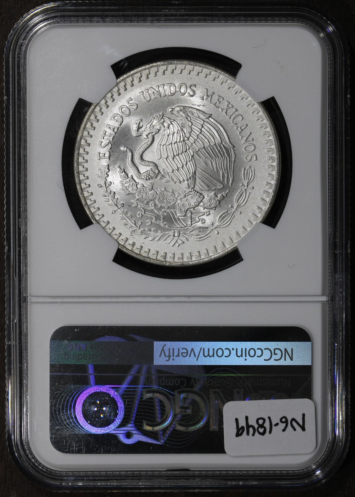 1991-Mo Type 2 (MS68) Mexico 1 oz Silver Libertad Onza NGC - Type 2