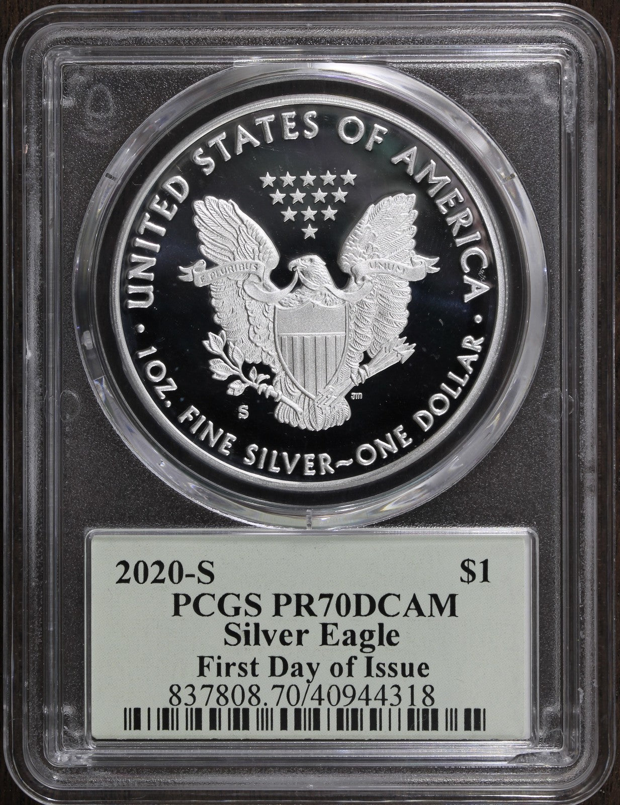 2020-S (PR70) Proof American Silver Eagle ASE $1 PCGS - Cleveland Signed FDOI