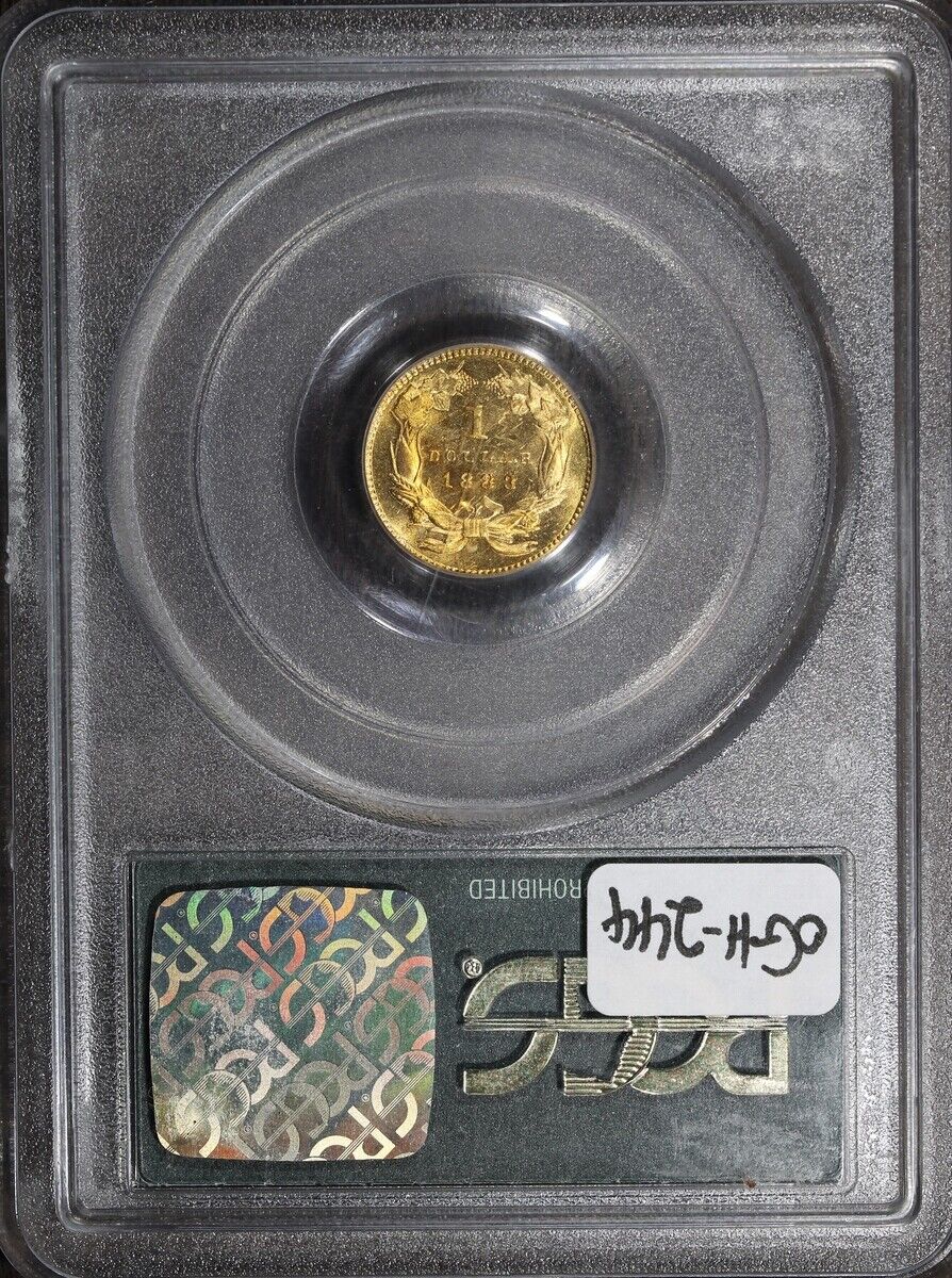1883 (MS64) Gold Princess Dollar (Type 3) G$1 PCGS OGH