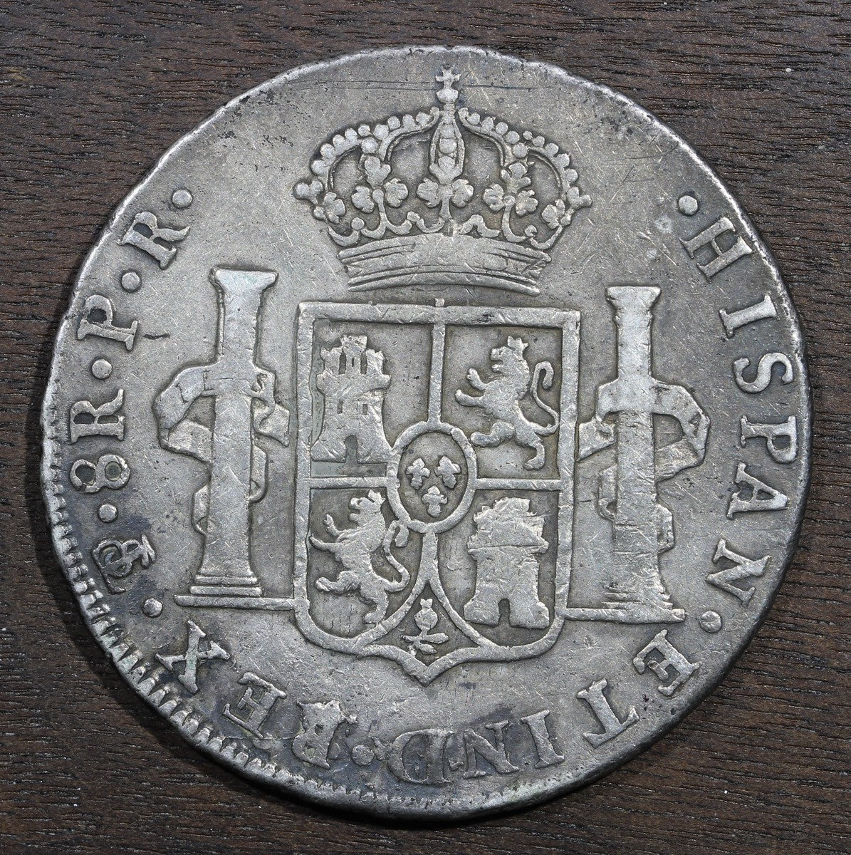 1793-Pts Spanish Empire Bolivia Silver Colonial 8 Reales 8R - Potosi Mint VF