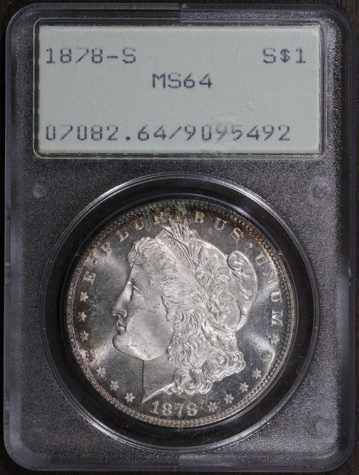 1878-S (MS64) Morgan Silver Dollar $1 PCGS OGH RATTLER - Undergraded