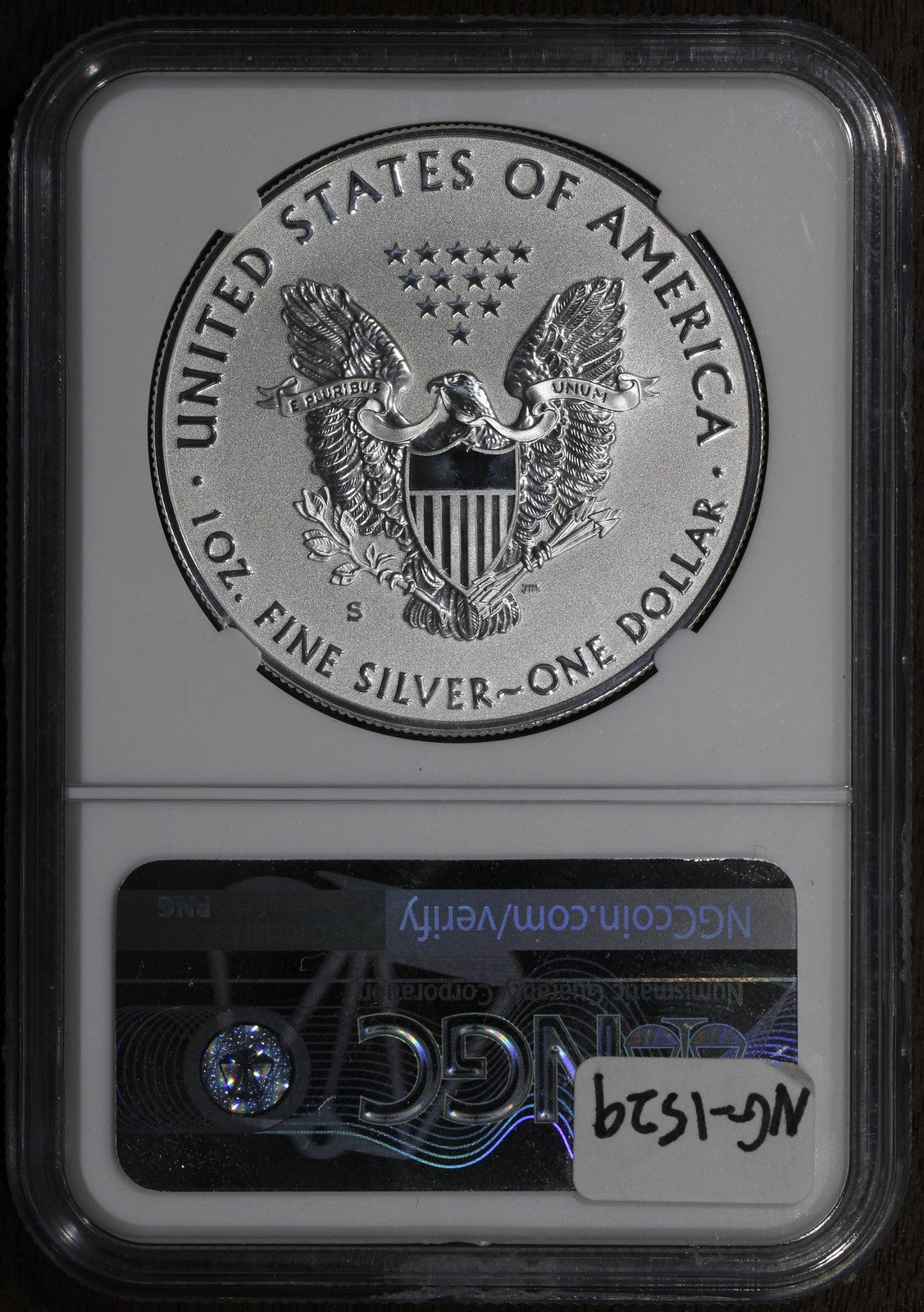 2019-S (PF70) Enhanced Reverse Proof American Silver Eagle $1 NGC