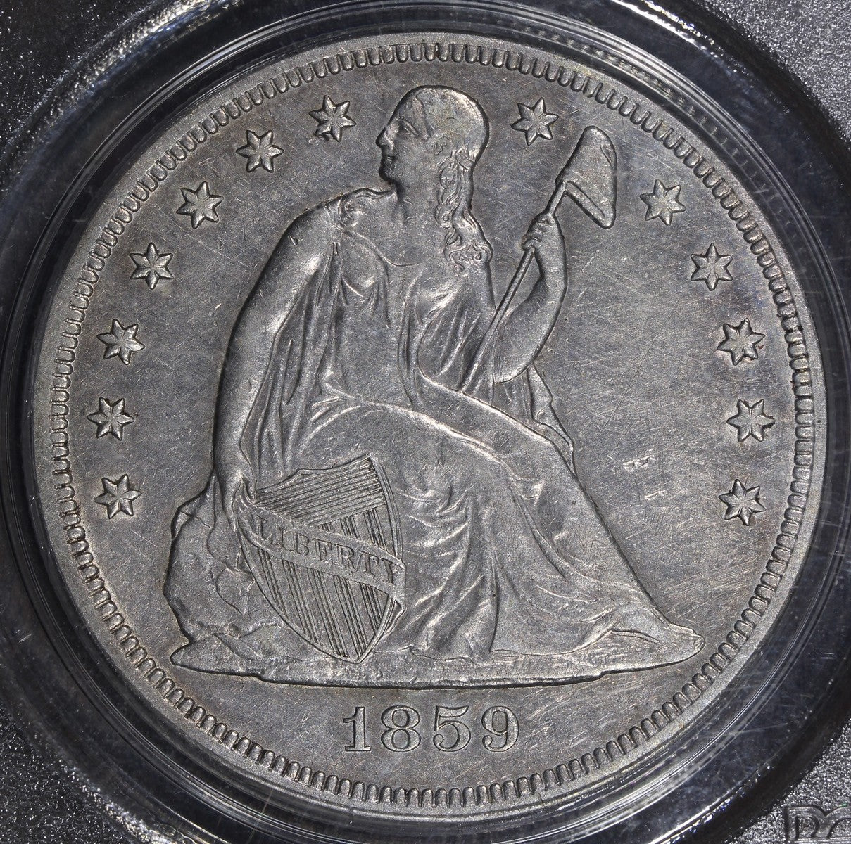 1859-O (XF40) Seated Liberty Dollar $1 PCGS OGH - Early Seated Dollar