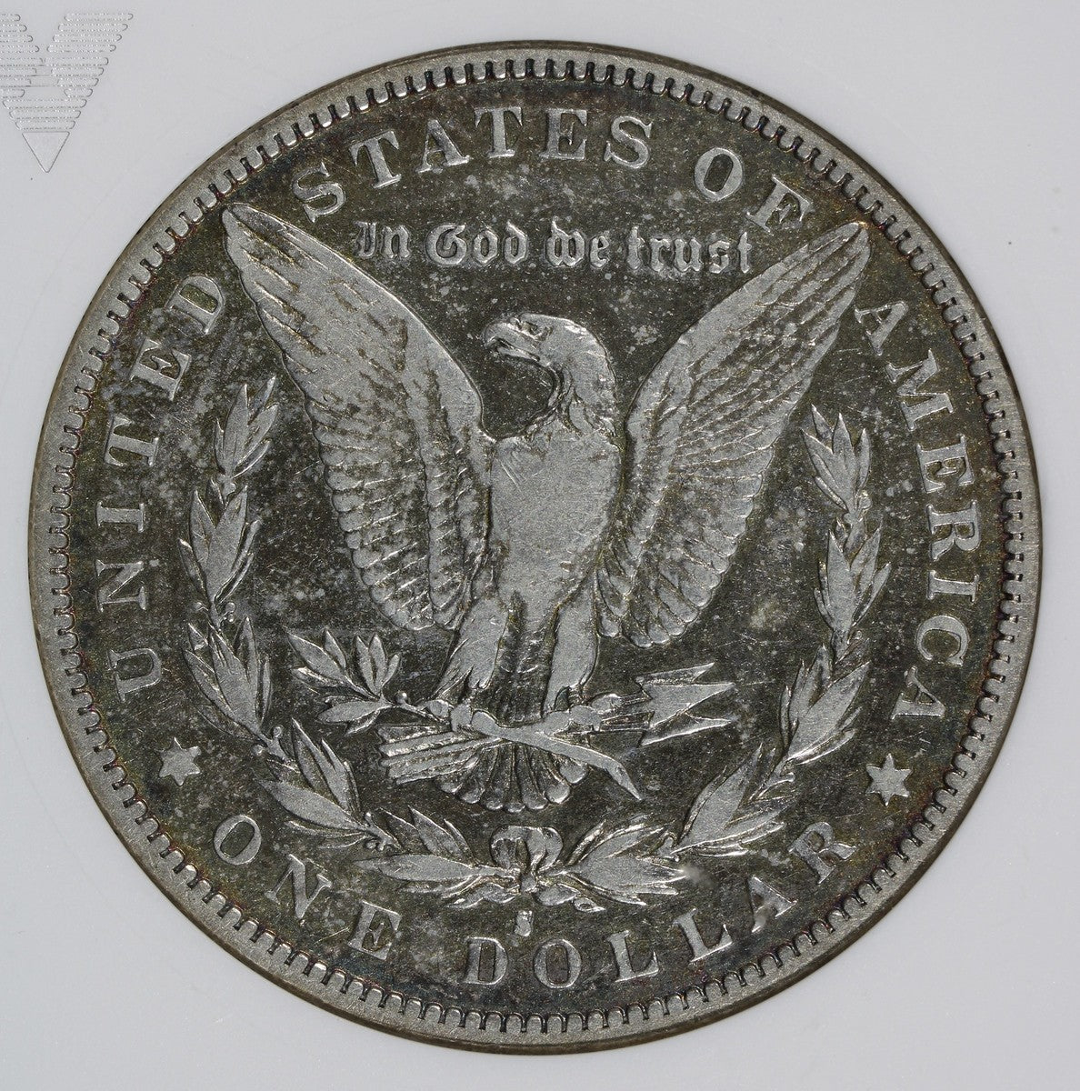 1893-S (VF20) Morgan Silver Dollar $1 ANACS Soapbox - Old Holder, Toned