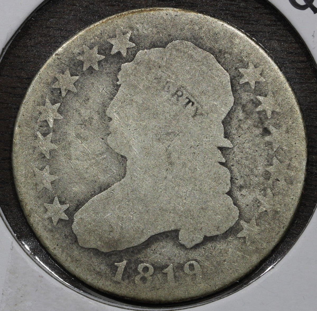1819 Capped Bust Quarter 25C - AG About Good