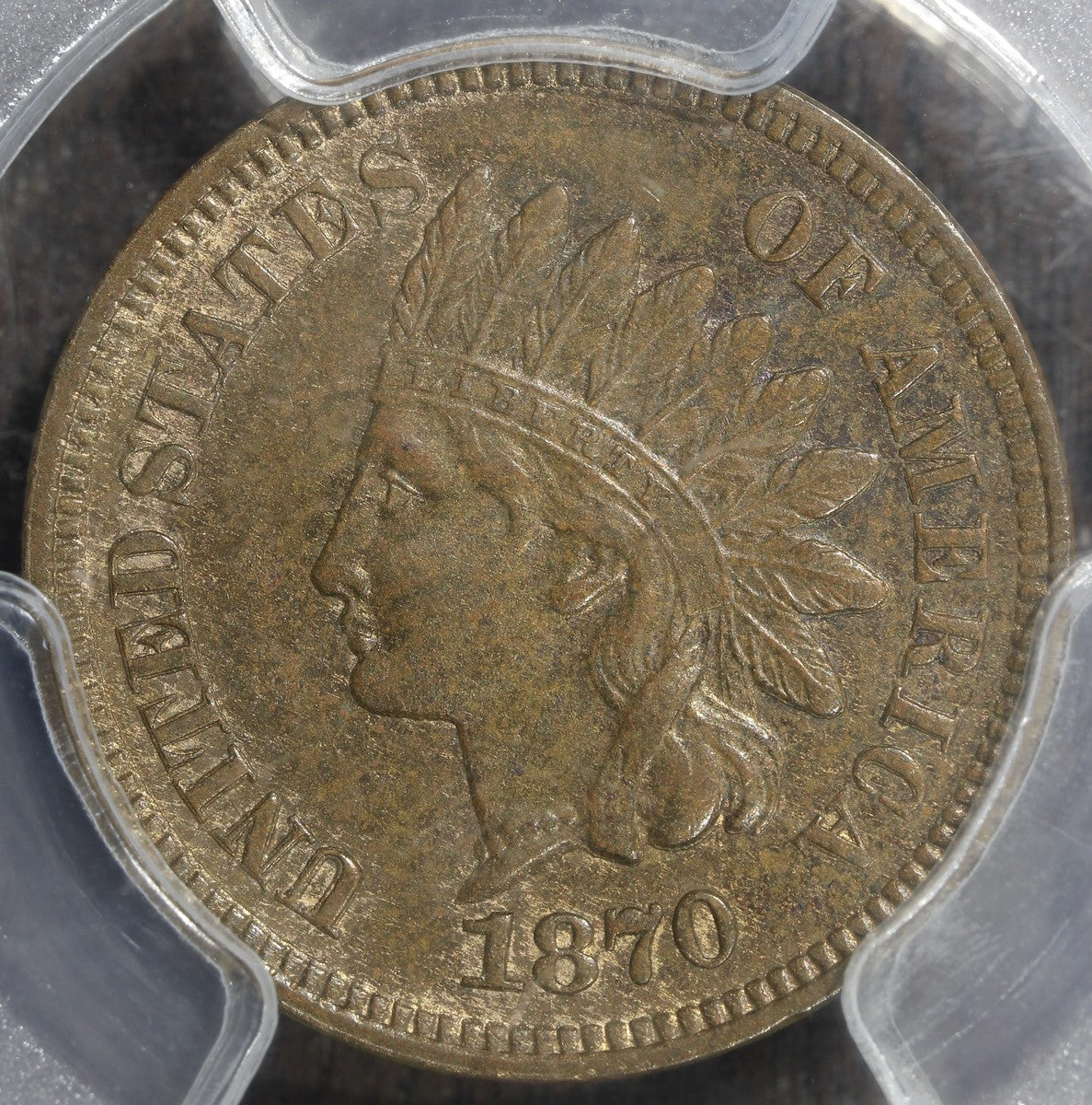 1870 (MS62BN CAC) Indian Head Cent 1C IHC PCGS