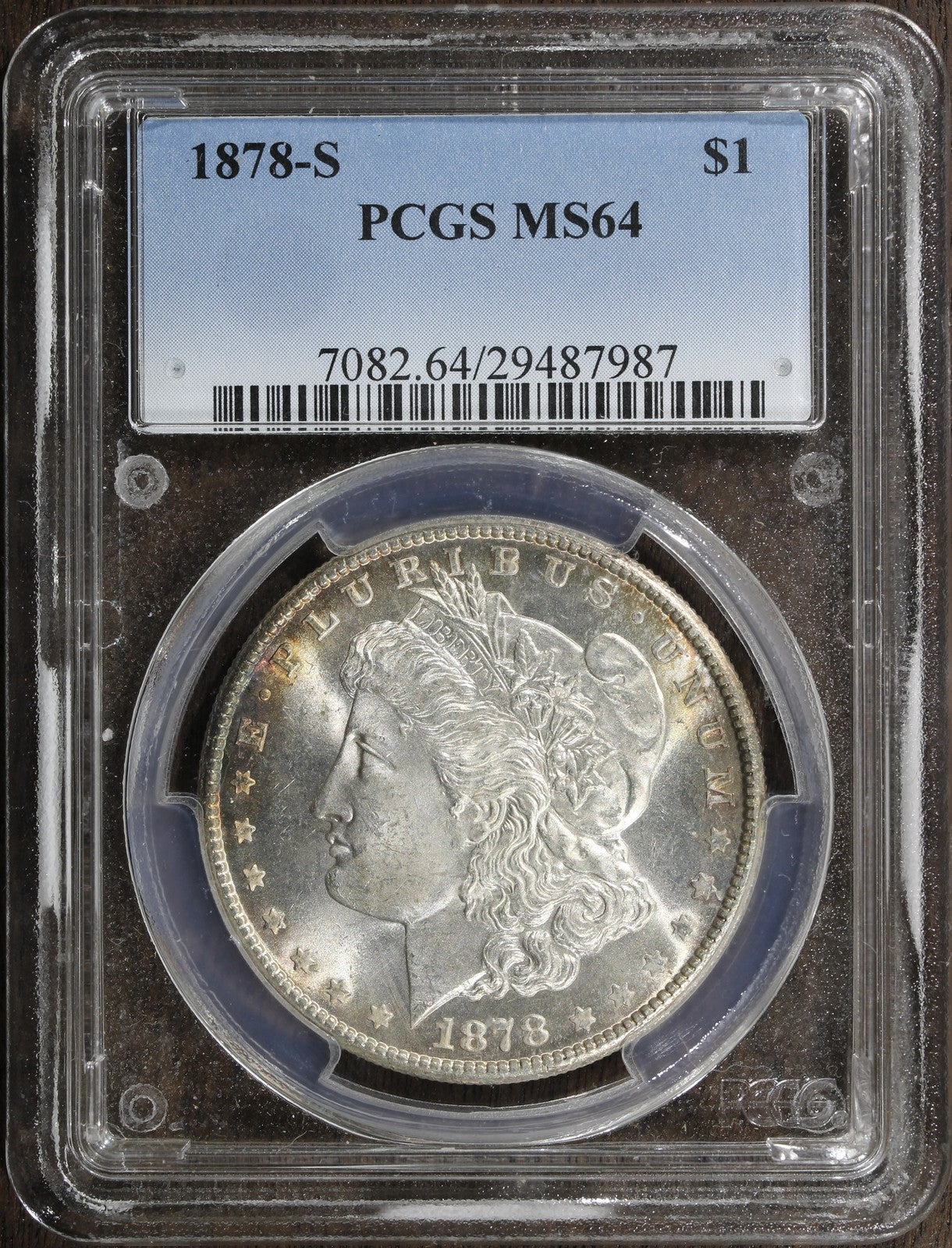 1878-S (MS64) Morgan Silver Dollar $1 PCGS - Better Date, First Year