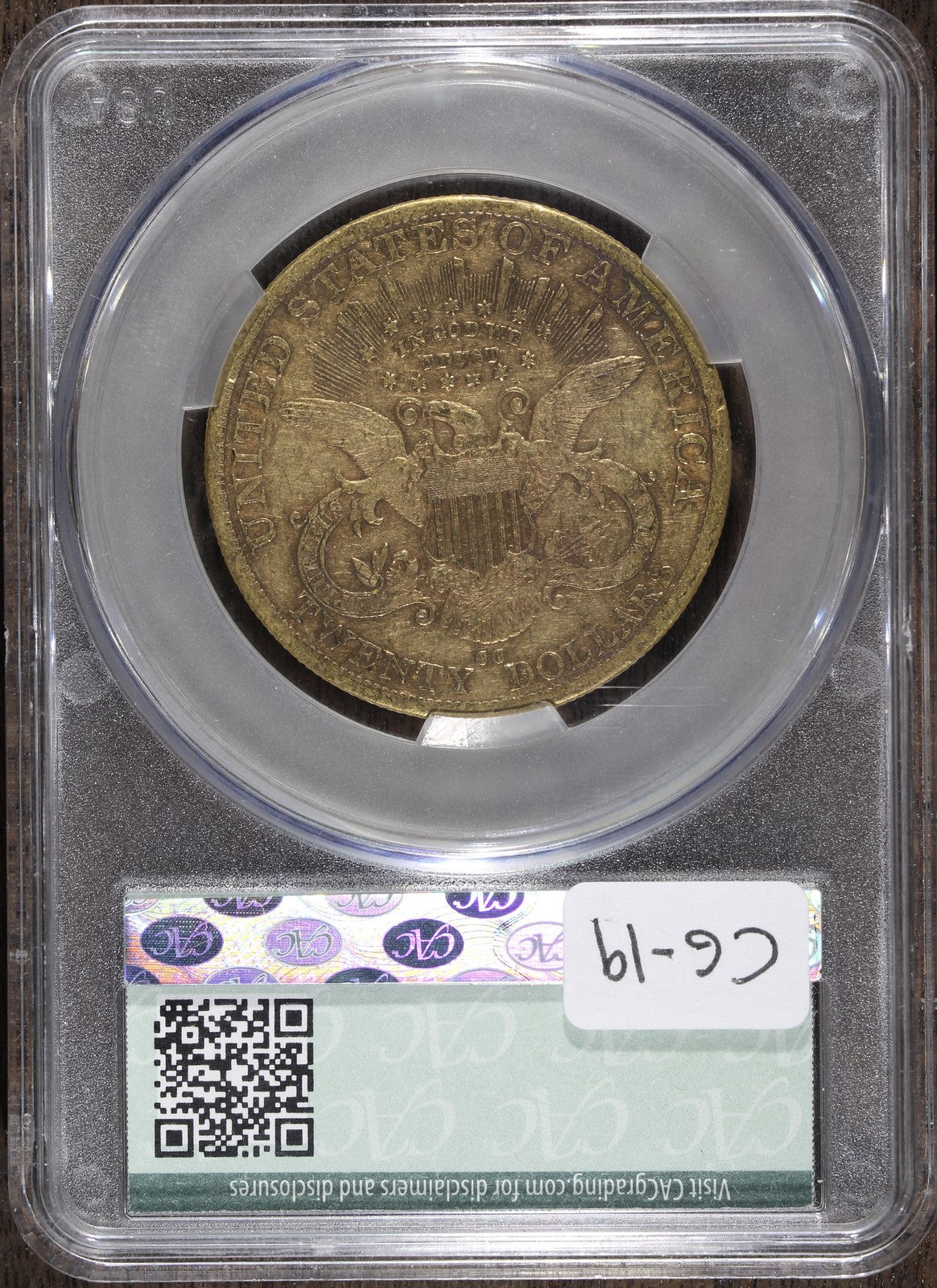 1890-CC (XF45 CAC) Liberty Head Gold Double Eagle $20 CACG - Carson City Gold